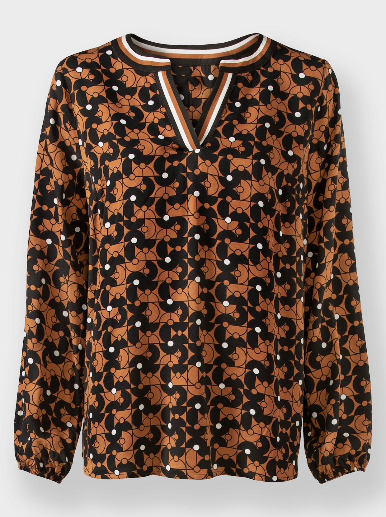 heine Blouse met print - cognac/zwart bedrukt