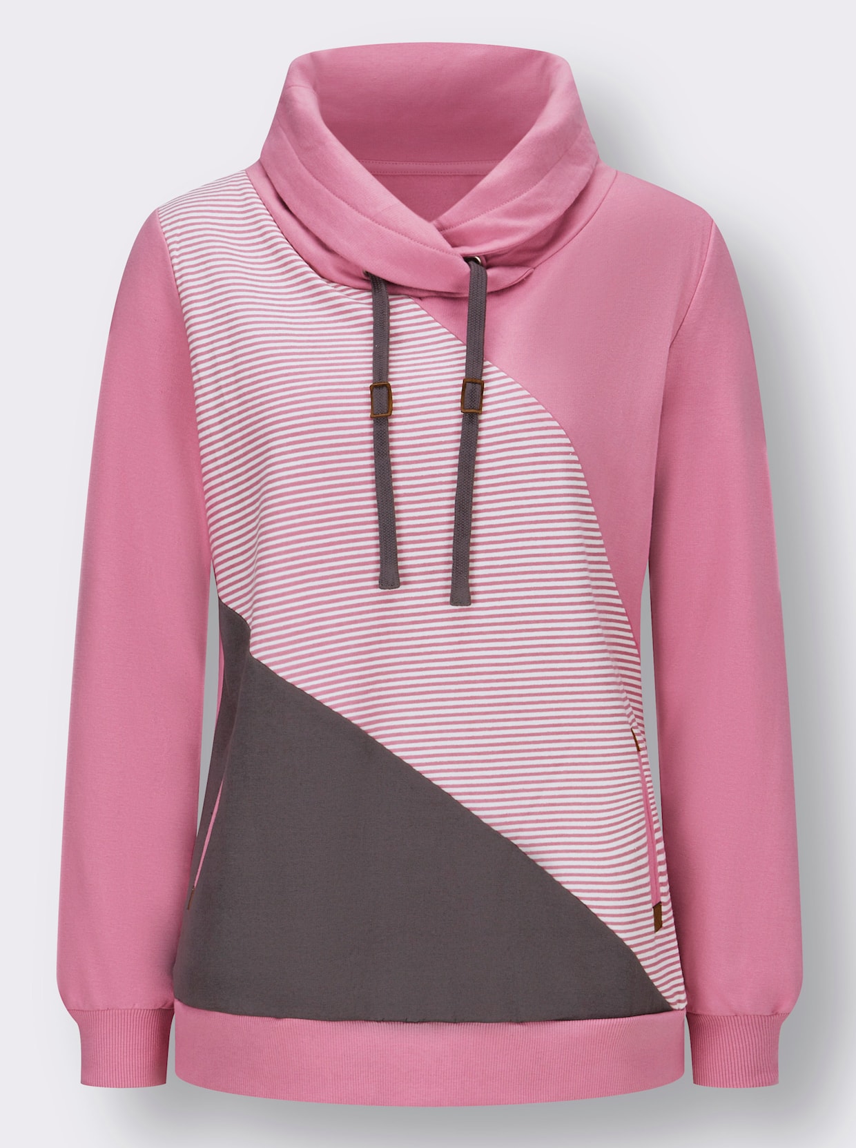 Sweatshirt - altrosa-bedruckt