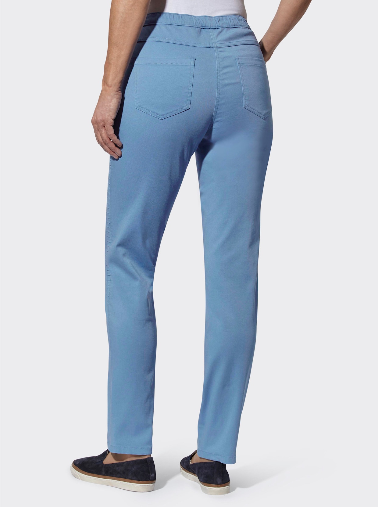 Elastické nohavice - jemná modrá