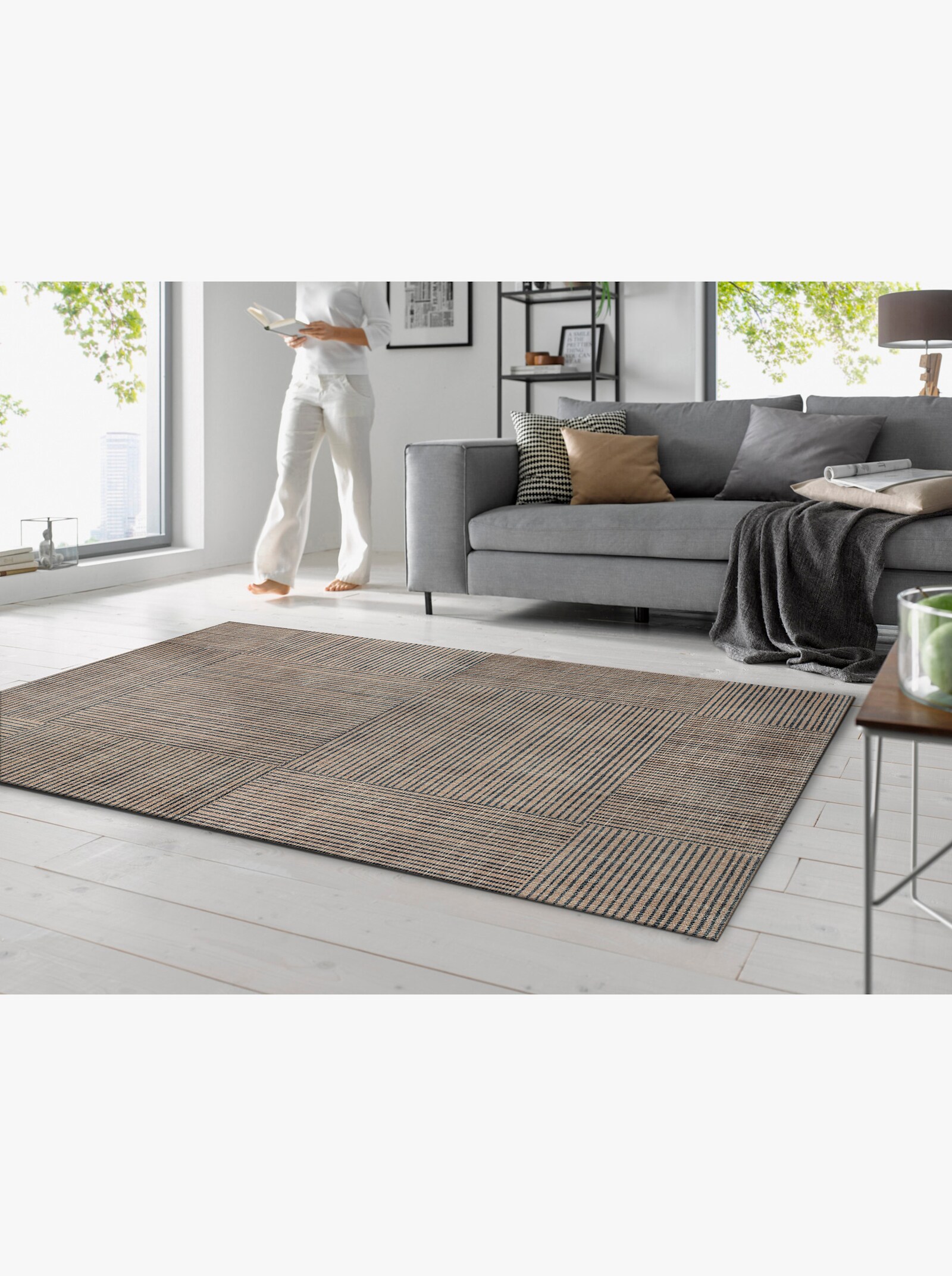 wash+dry by Kleen-Tex Fußmatte - taupe-grau