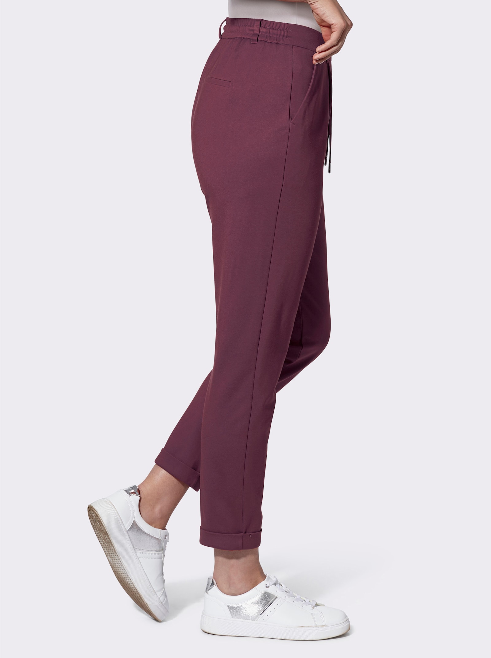 Jogg Pants in Interlock-Qualität - burgund