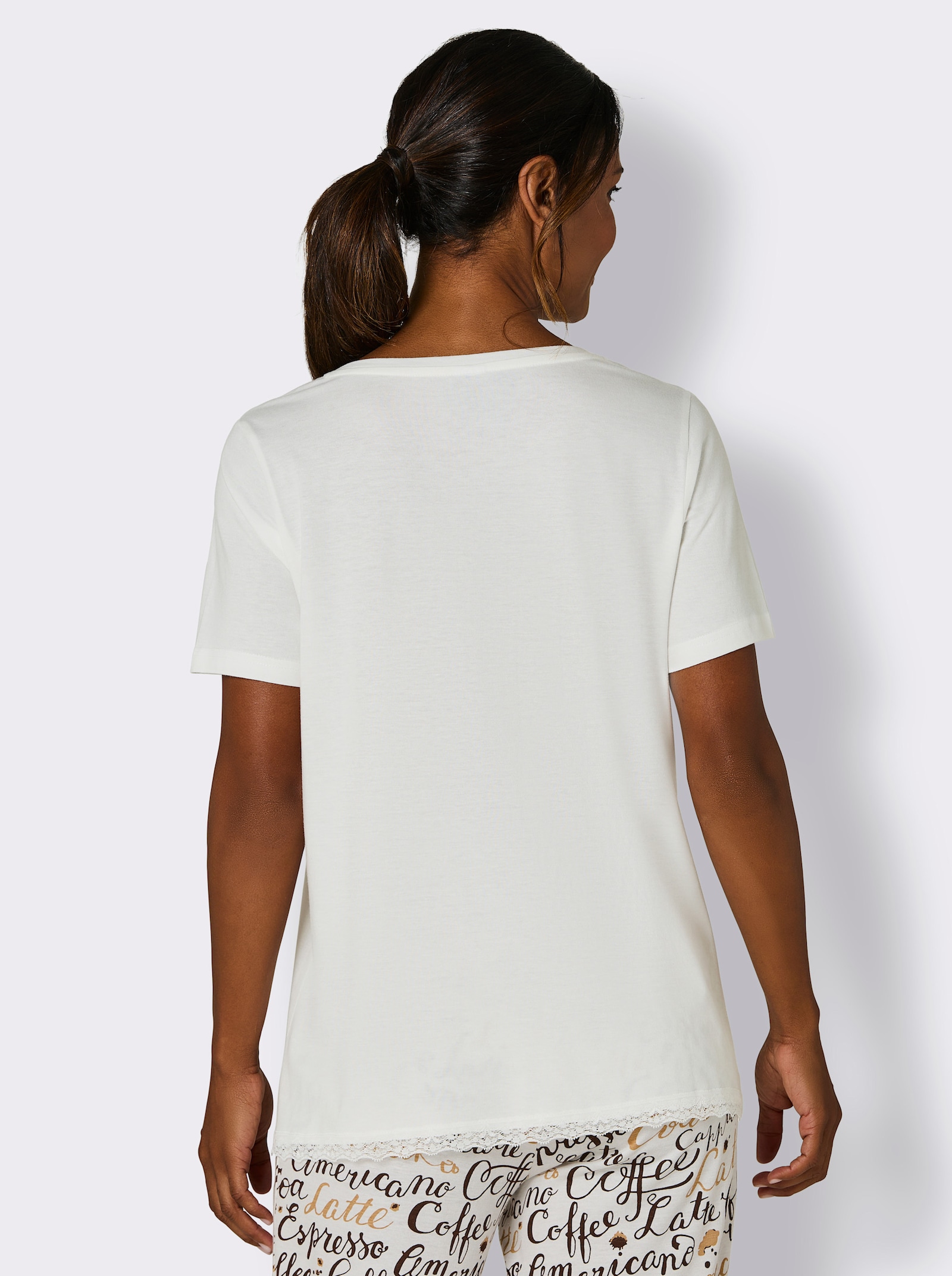 wäschepur Pyjama-T-shirt - écru