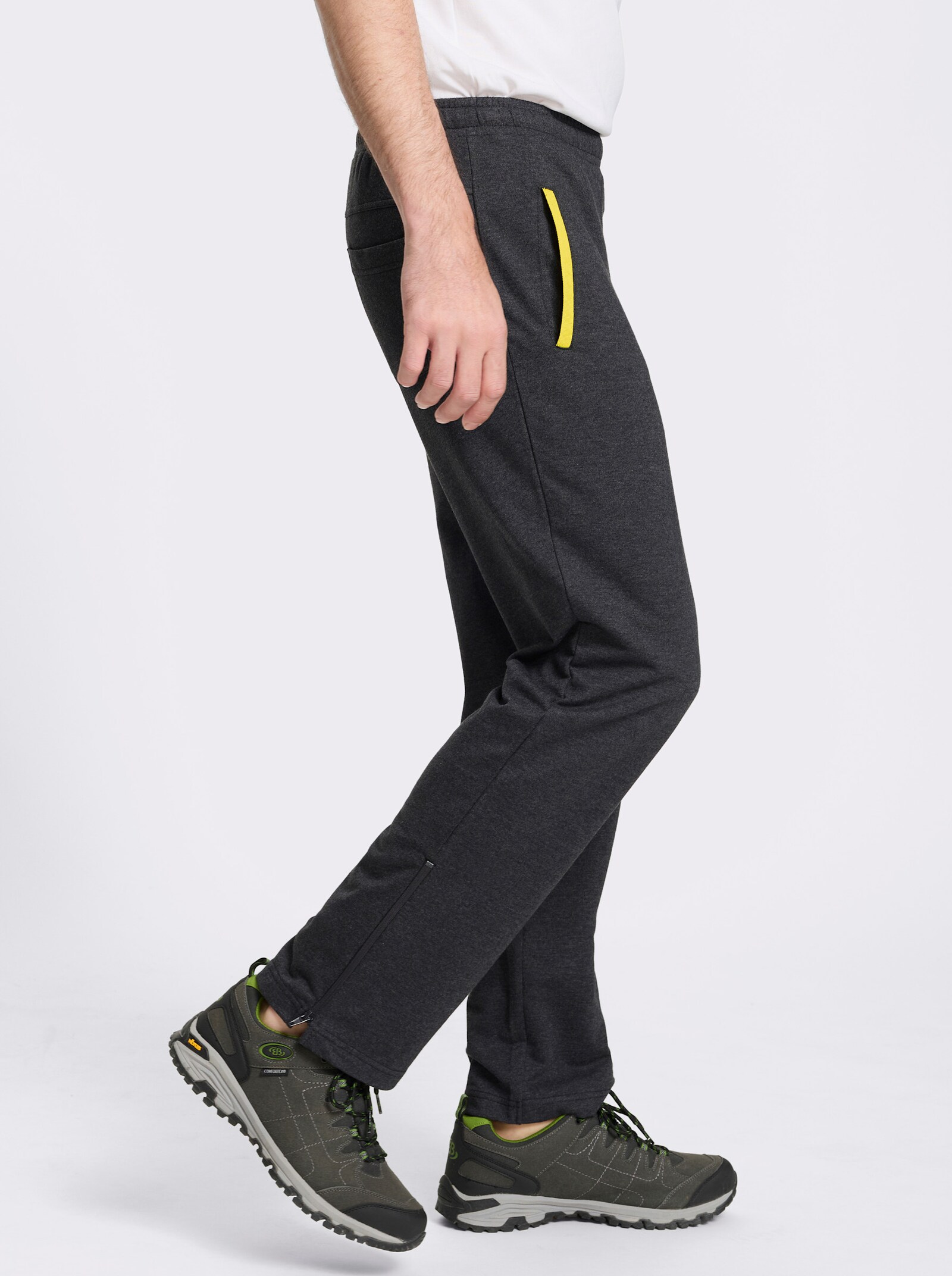 Catamaran Sports Freizeithose mit Reißverschluss am Saum - graphit-meliert