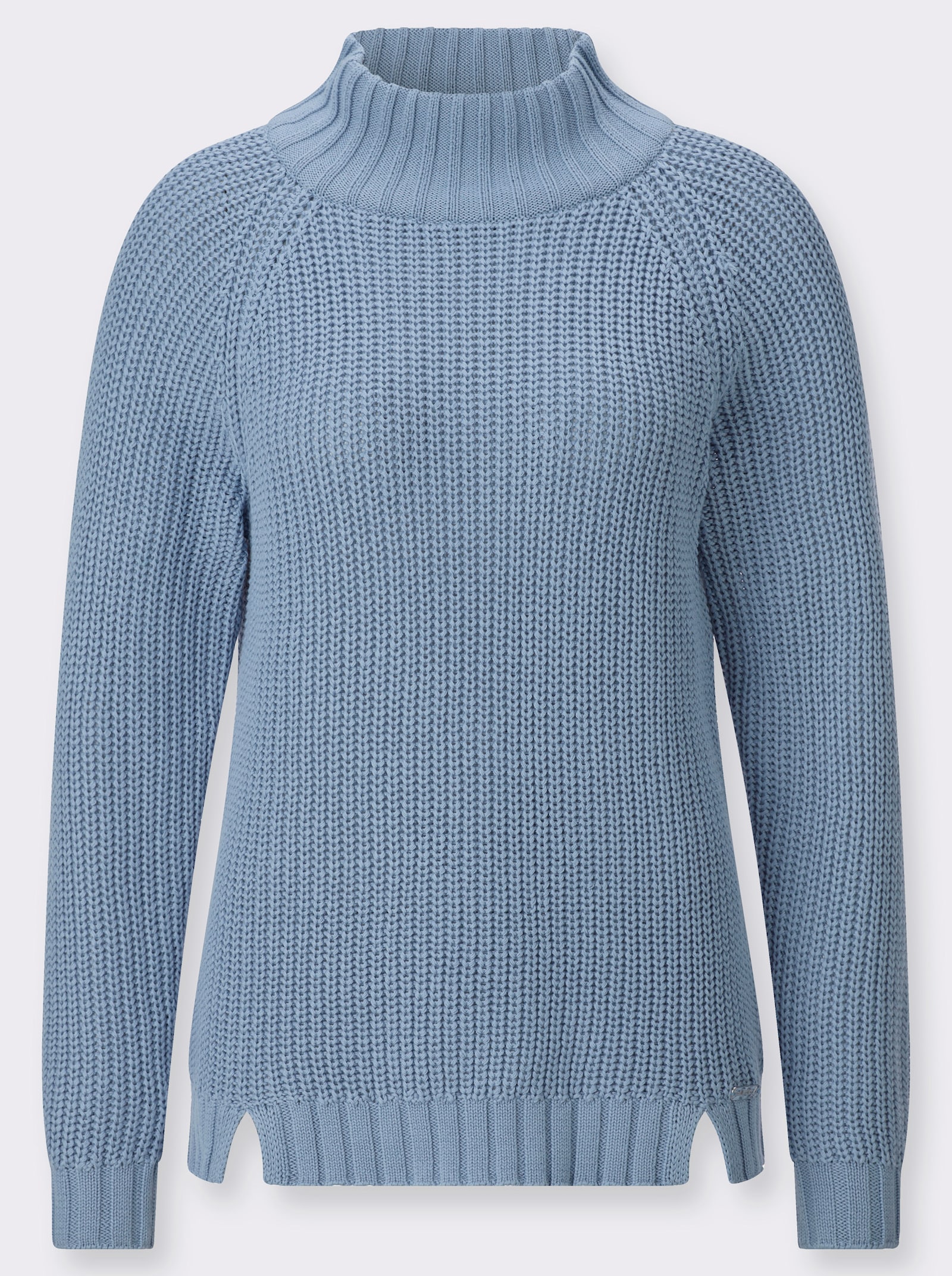  Stehkragenpullover mit Raglan-Ärmel - bleu