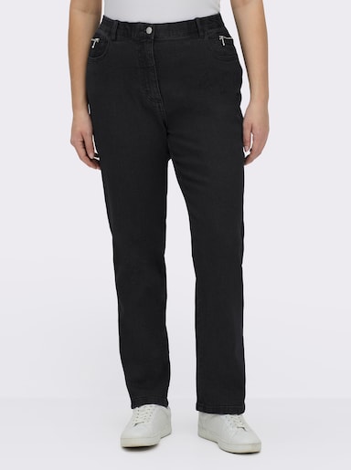 5-Pocket-Jeans gerade geschnitten - schwarz
