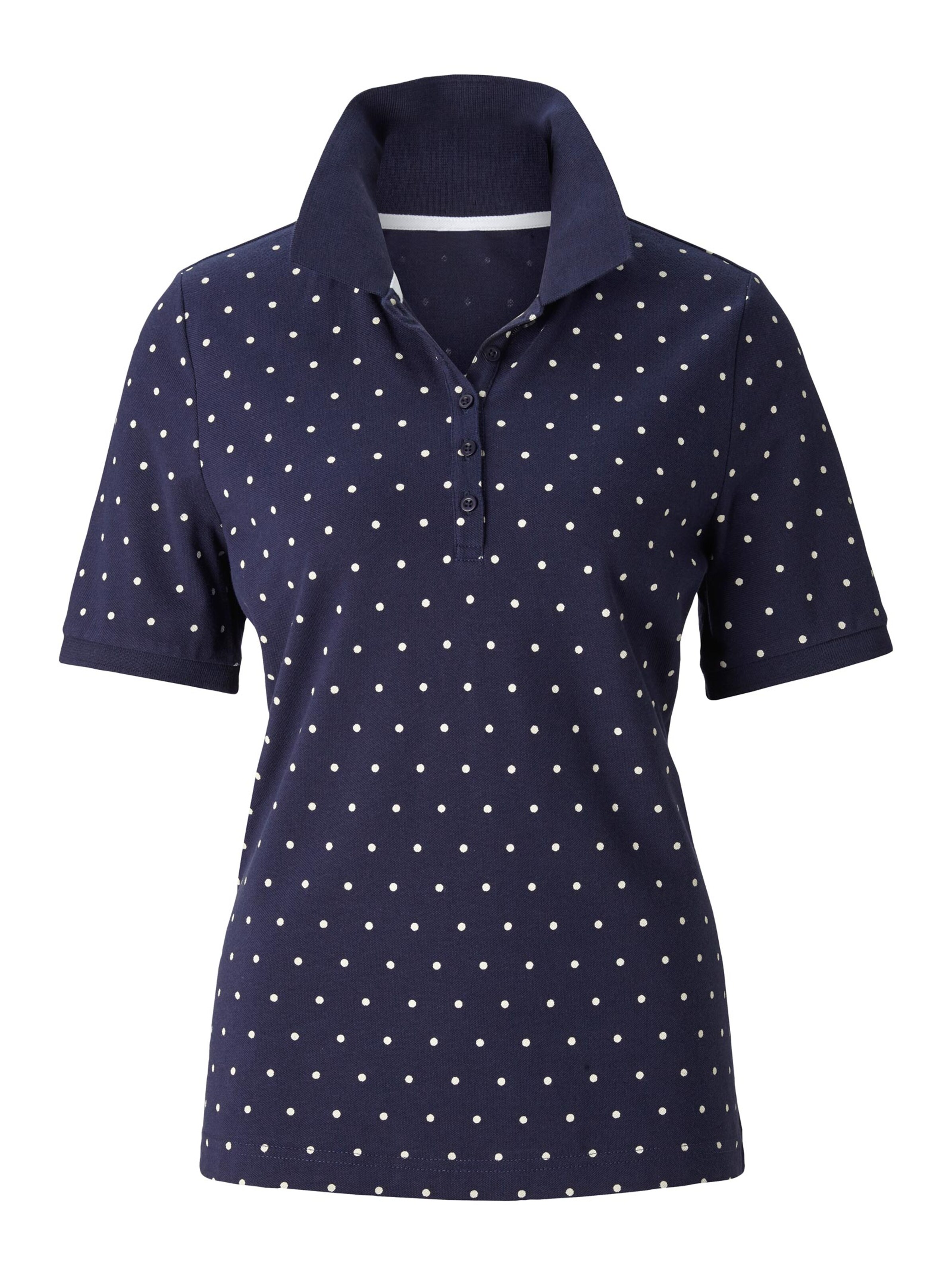 Poloshirt - marine-getupft