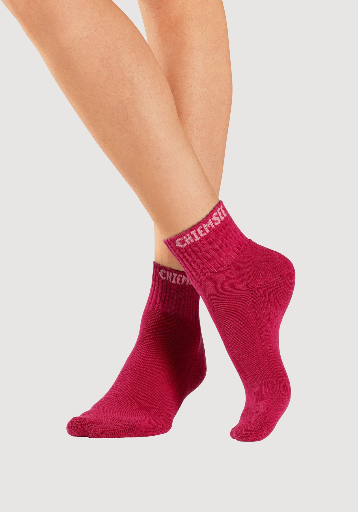 Chiemsee Kurzsocken - 1xpink, 1xschwarz, 1xlimone, 1xweiß, 1xtürkis, 1xnavy
