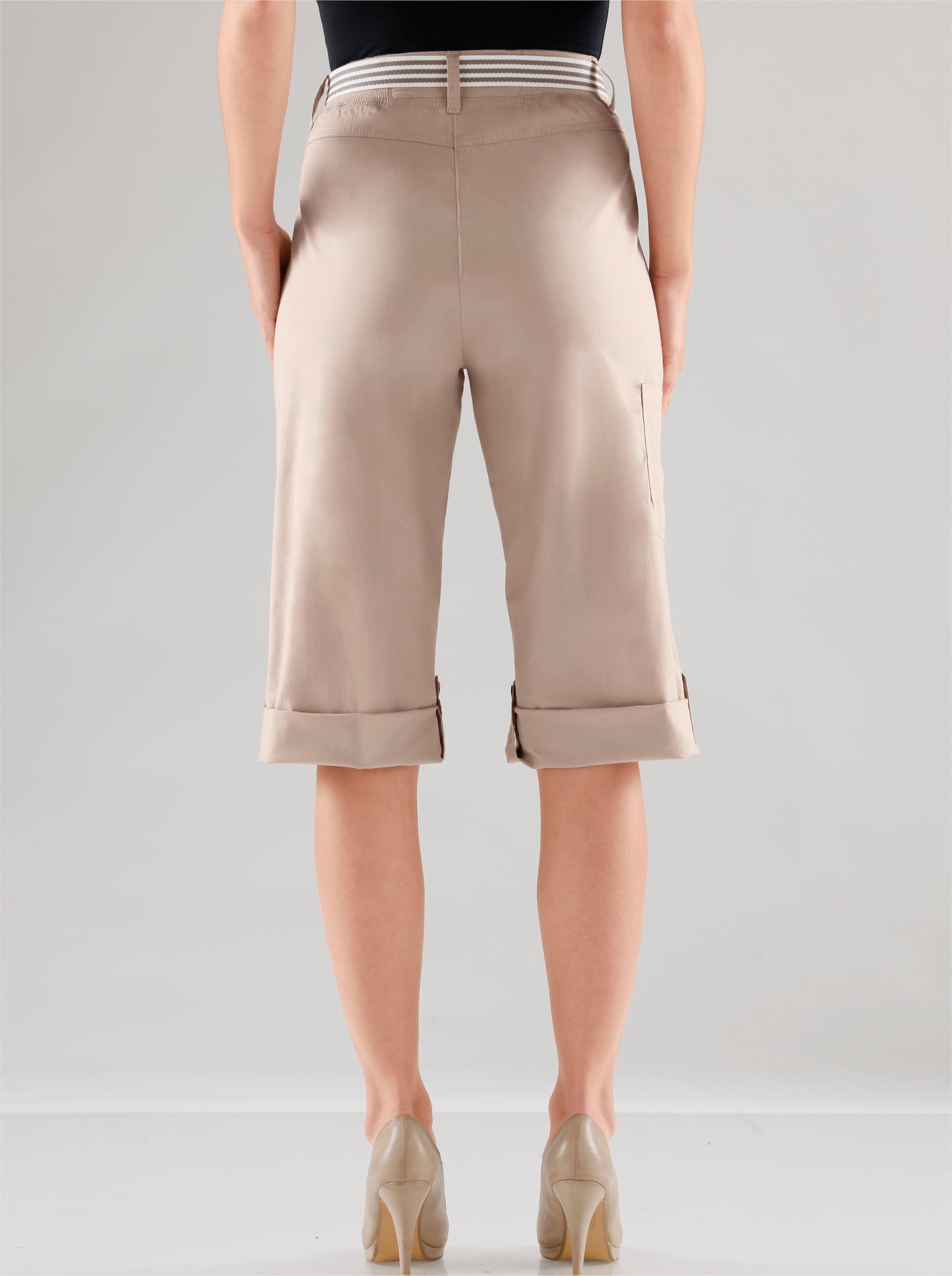 Capribroek inclusief ceintuur - beige