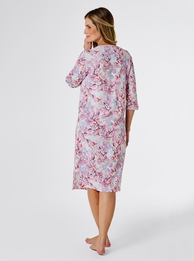 wäschepur Nachthemd - ecru-mauve-bedruckt