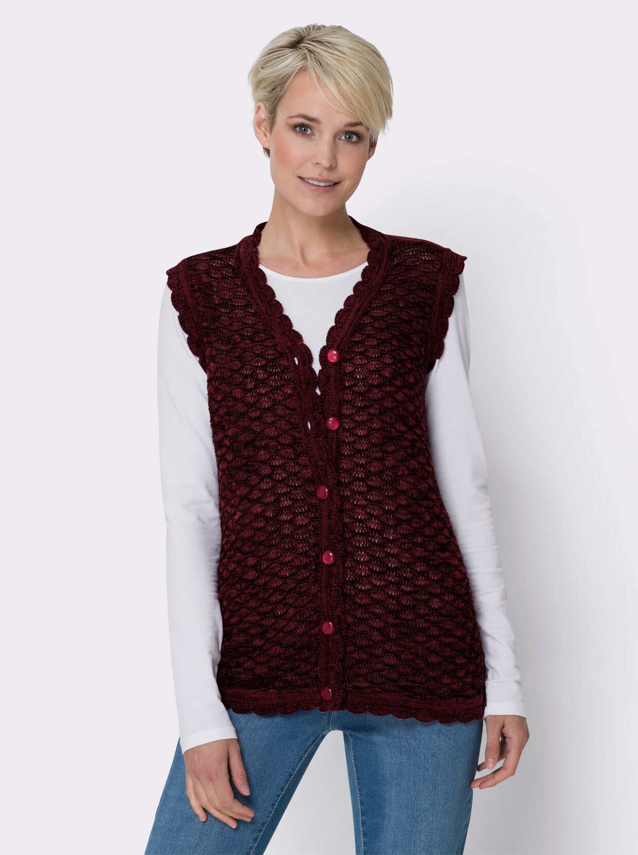 Strickweste - erika-gemustert