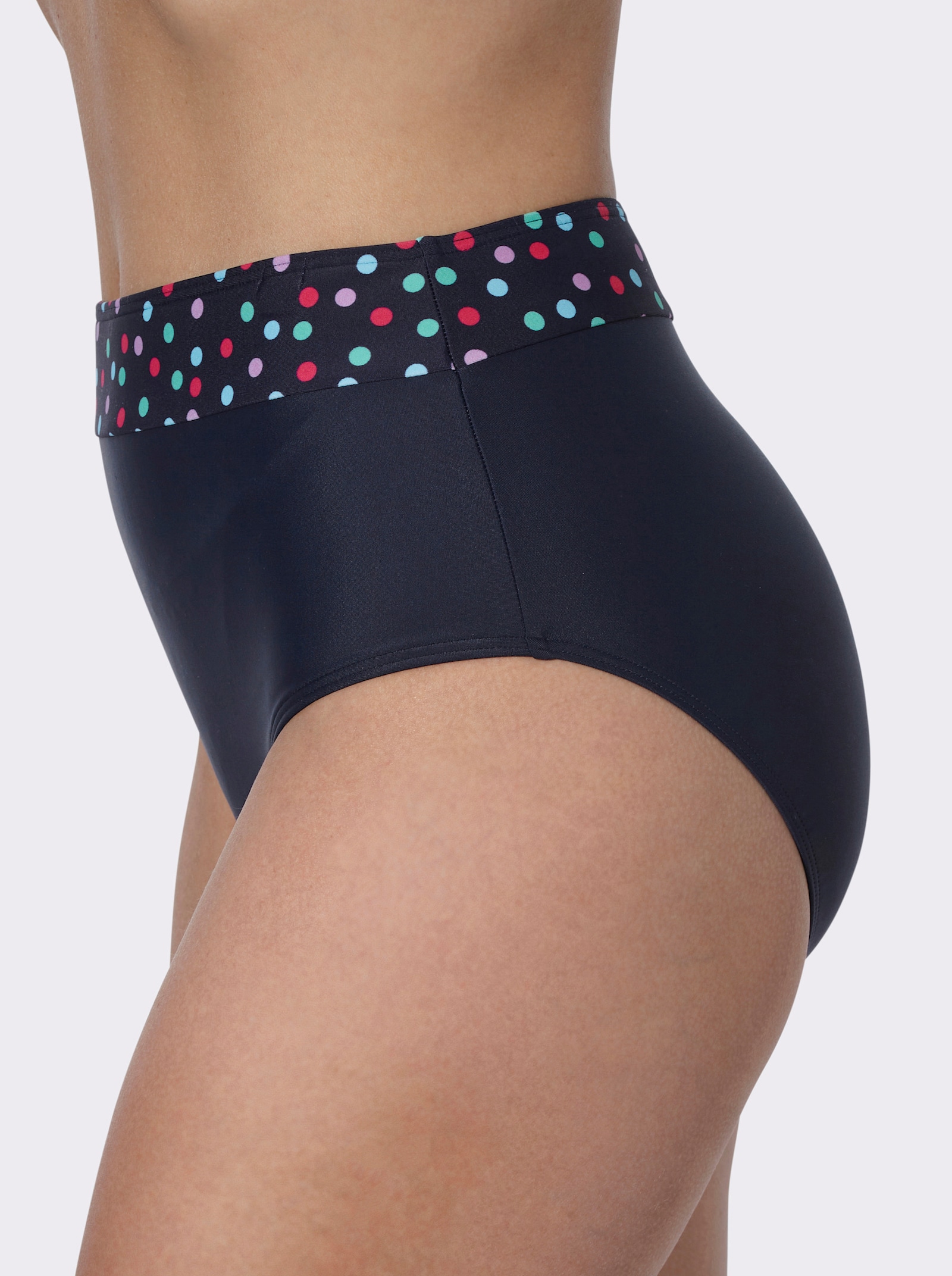 Bikinibroekje met aangestikte bies - marine