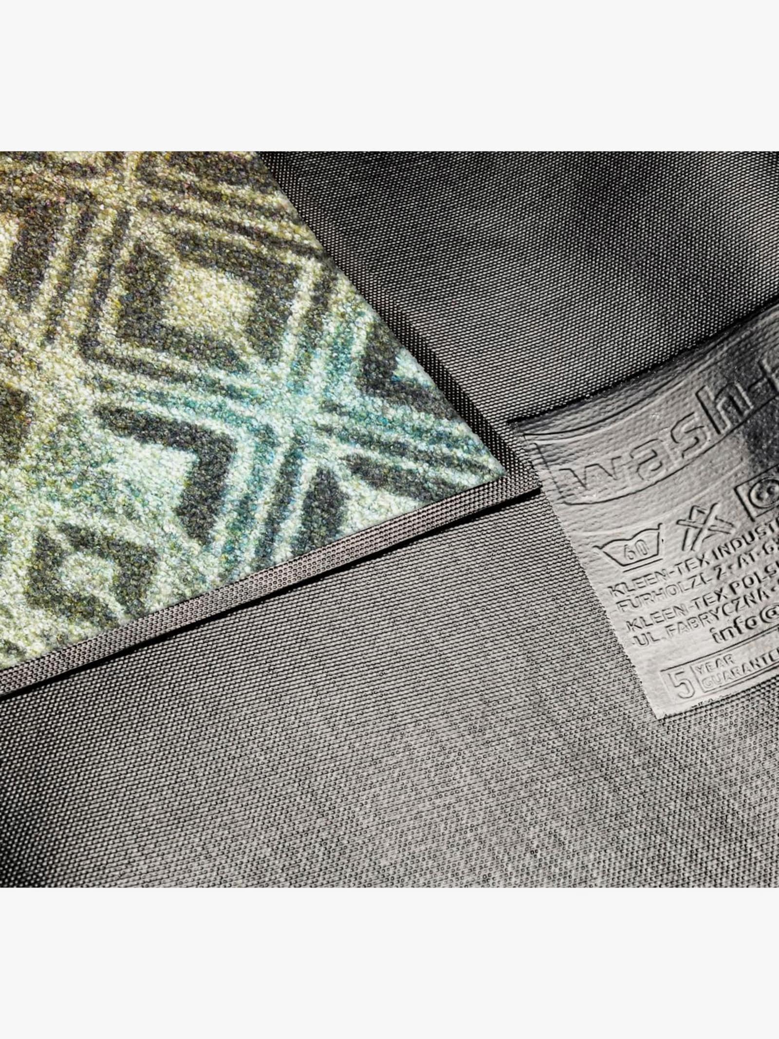 wash+dry by Kleen-Tex Fußmatte - grün-petrol-gemustert