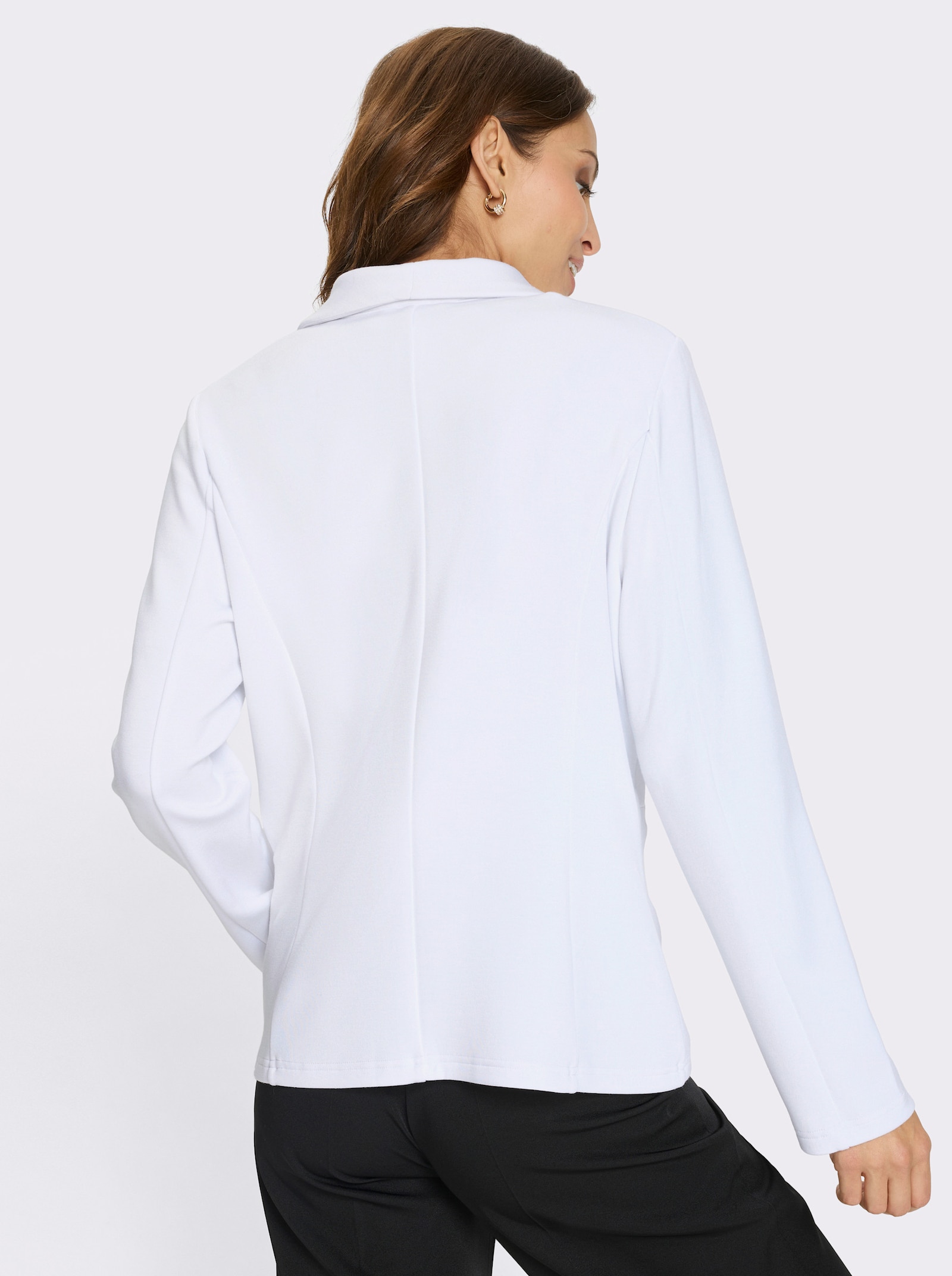 Kabátik+šálový golier - biela