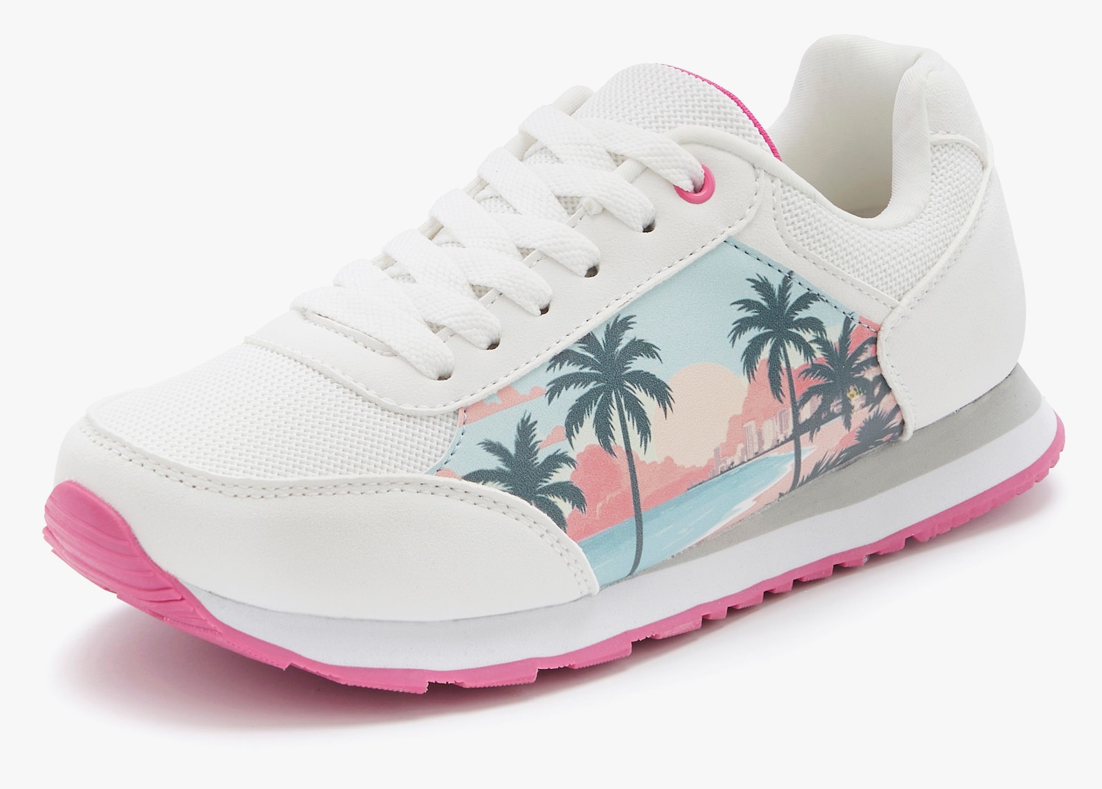 LASCANA Sneaker - weiß/pink miami