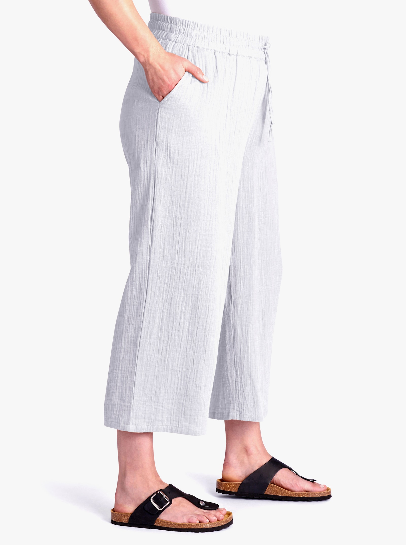 Culotte in Struktur-Qualität - weiß