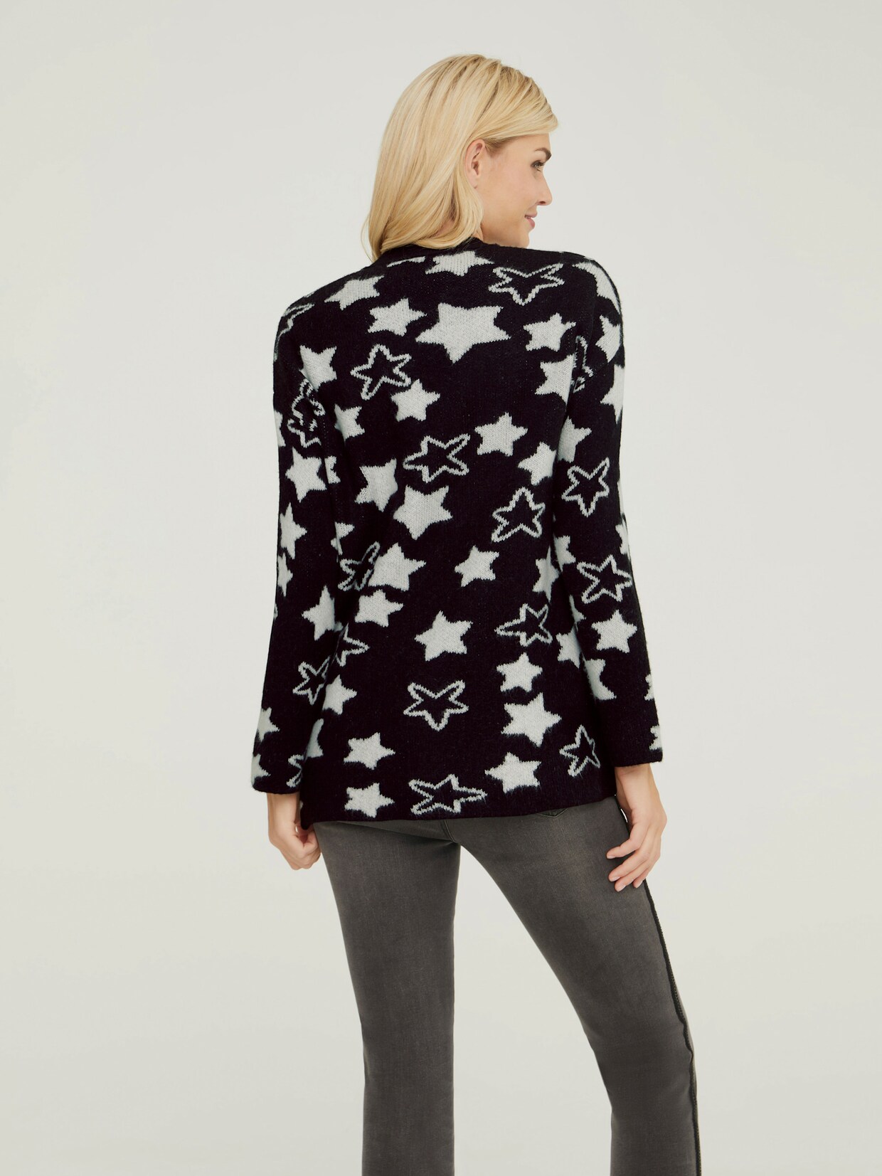heine Strickjacke - schwarz-offwhite