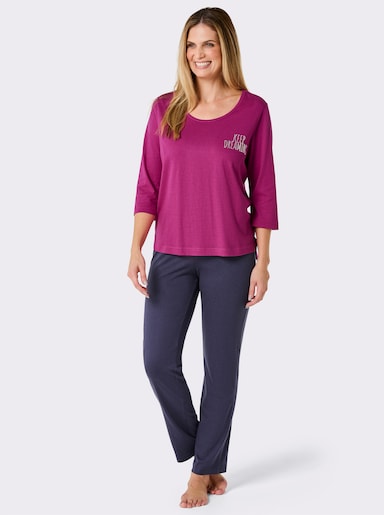 wäschepur Schlafanzug - magenta-marine