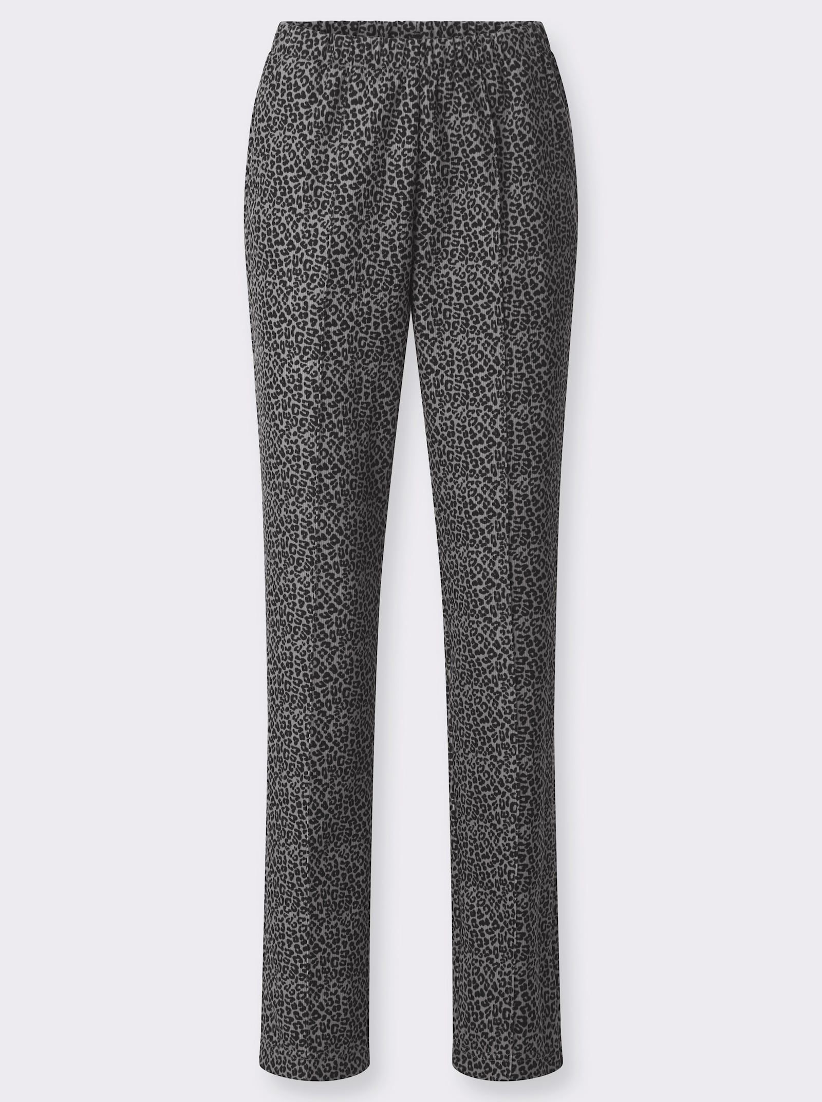 Jerseyhose in Ripp-Qualität - grau-graphit-bedruckt