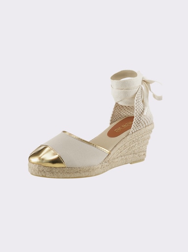 heine Keilsandalette - beige-platinfarben