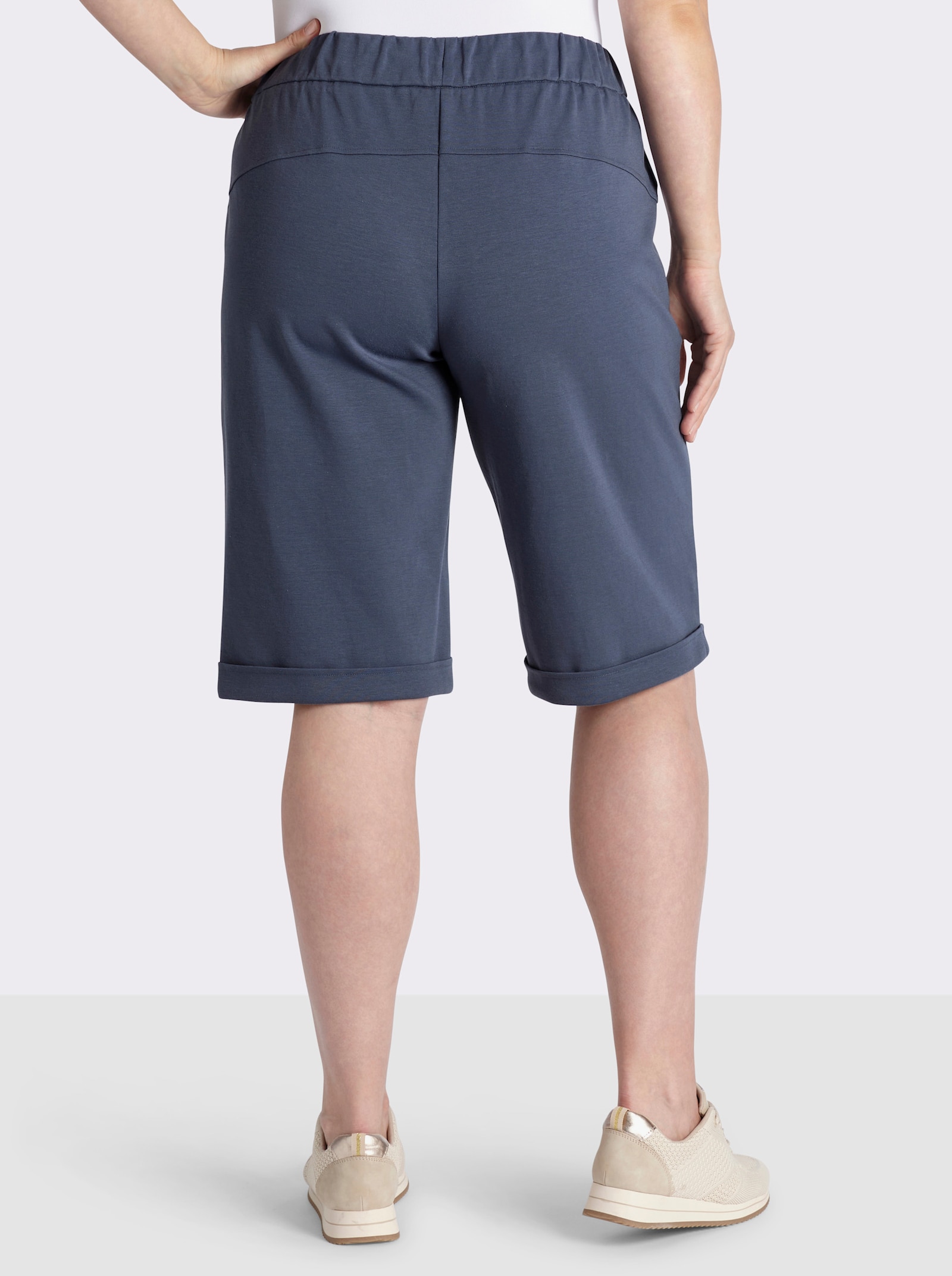 sheego Bermudas mit Schlupfbund, aus Jersey - rauchblau