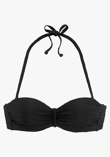 Sunseeker Bügel-Bandeau-Bikini-Top - schwarz