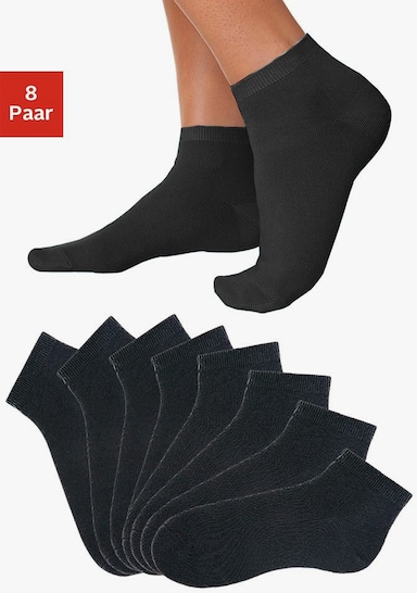 Go in Kurzsocken - 8x schwarz