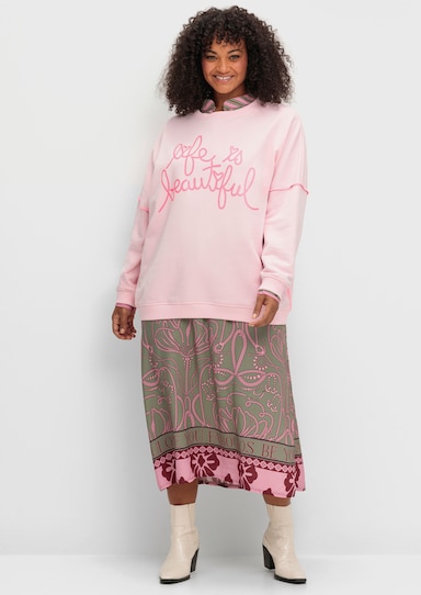 sheego loves miss goodlife Sweatshirt - pastellflieder-bedruckt