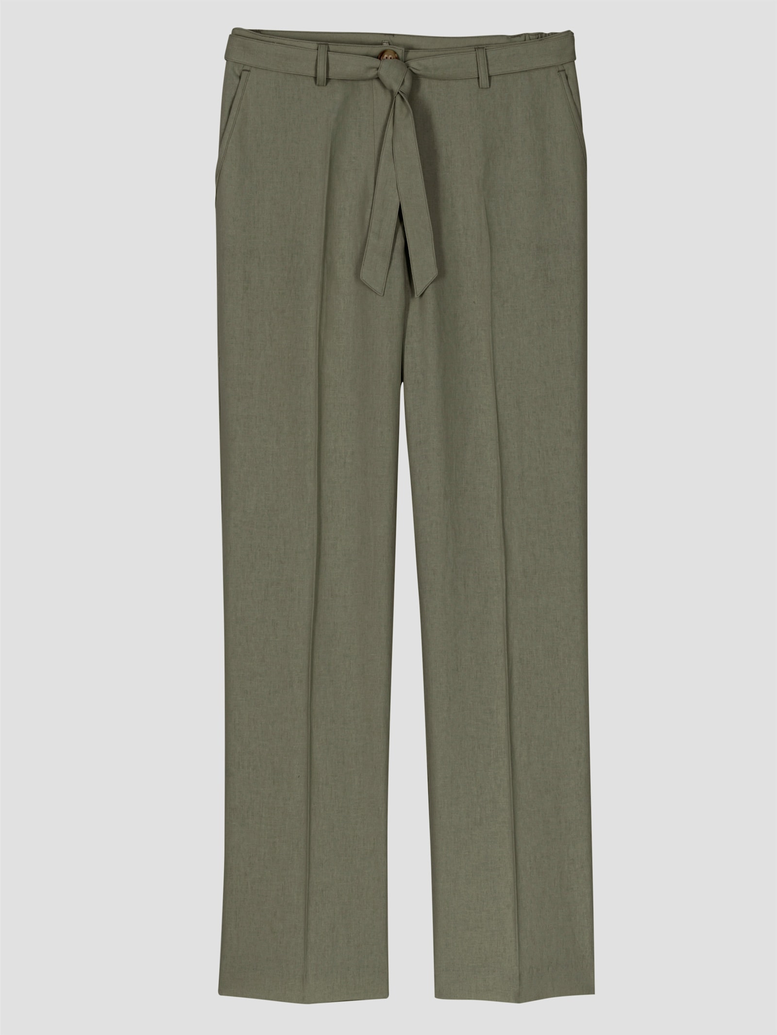 Hose mit abnehmbarem Bindegürtel - khaki
