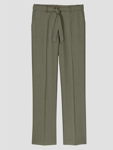 Hose mit abnehmbarem Bindegürtel - khaki