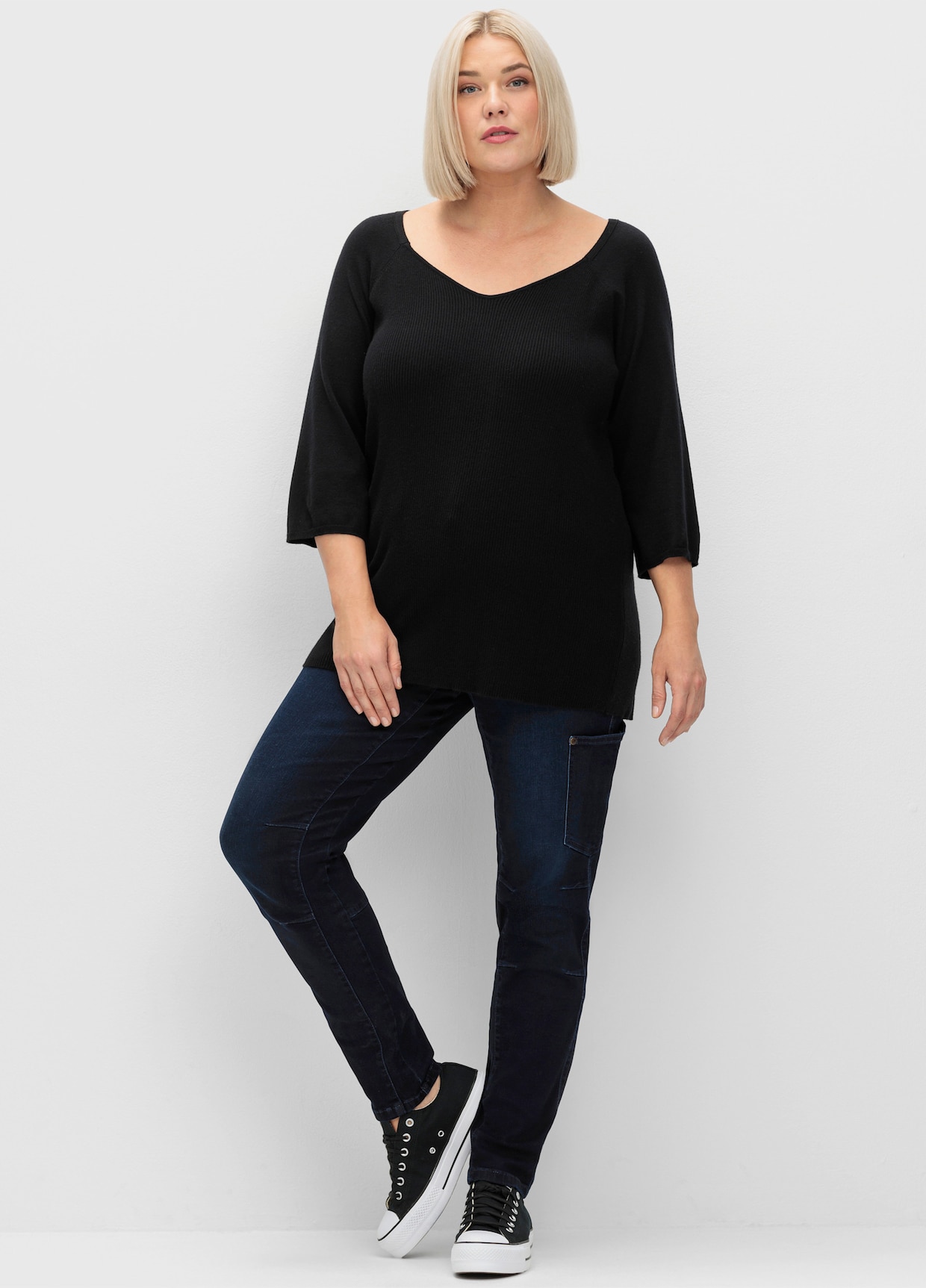 sheego Stretch-Jeans - dark blue denim