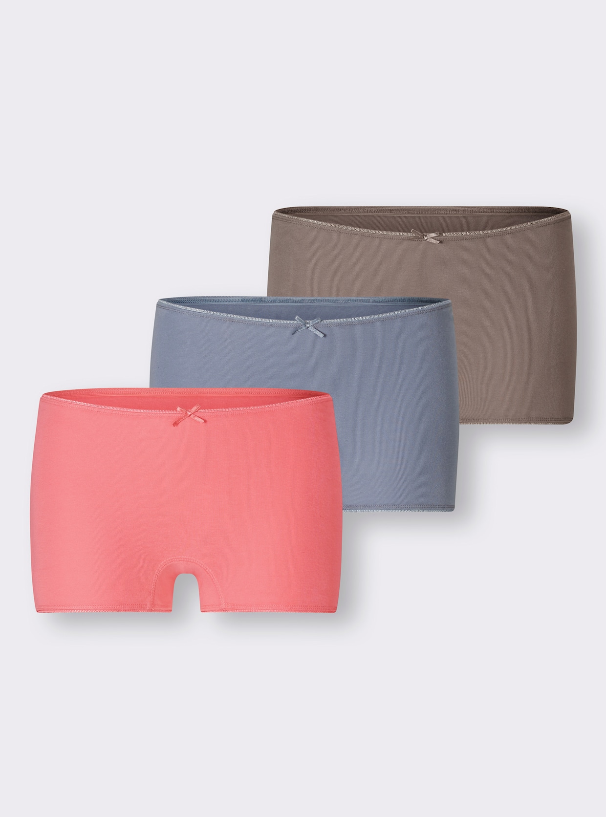 wäschepur Tailleslip - flamingo + taupe + duivenblauw