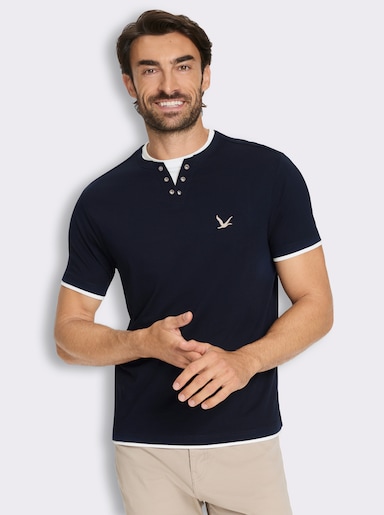 Kurzarmshirt im Doppelpack - marine + anthrazit