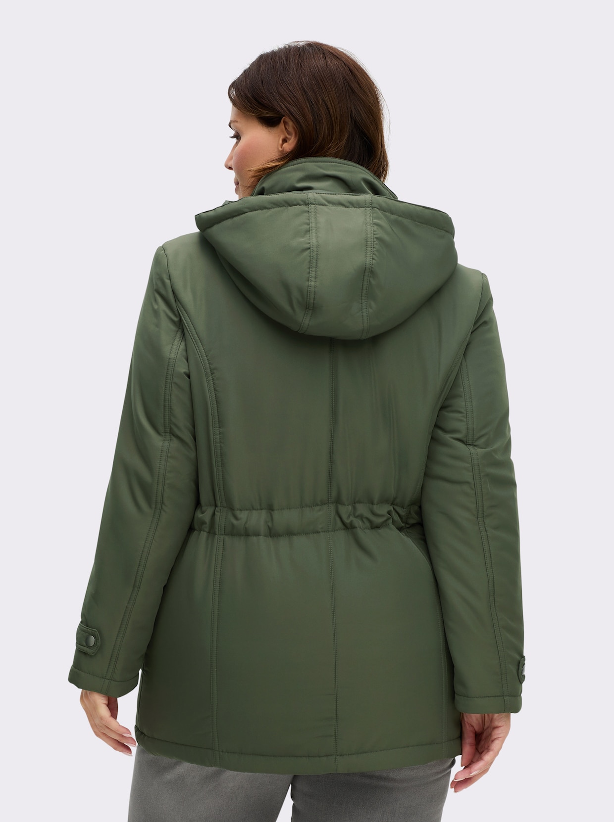 Steppjacke mit Weitenregulierung - khaki