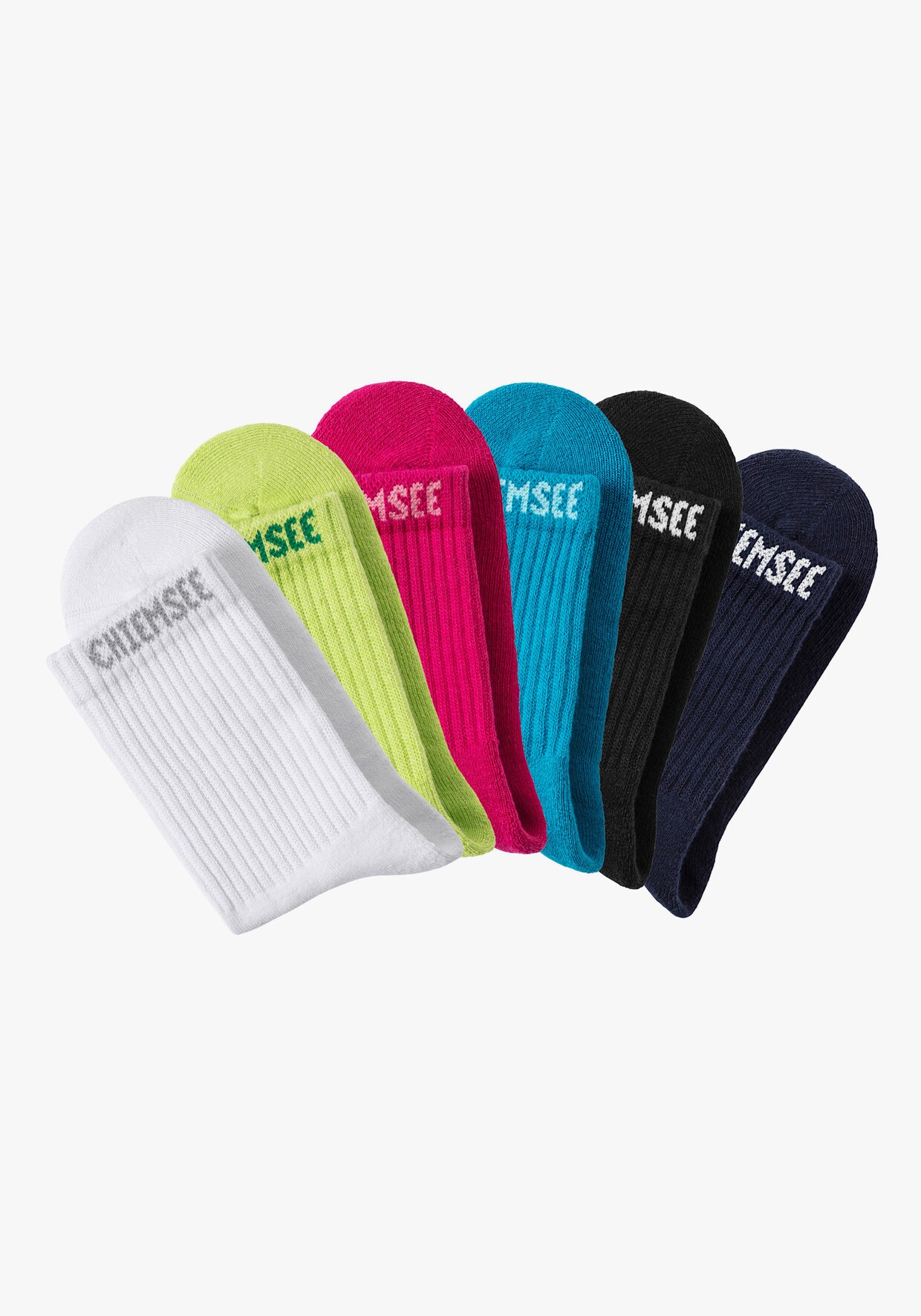 Chiemsee Tennissocken - schwarz, weiß, blau, türkis, limone, pink