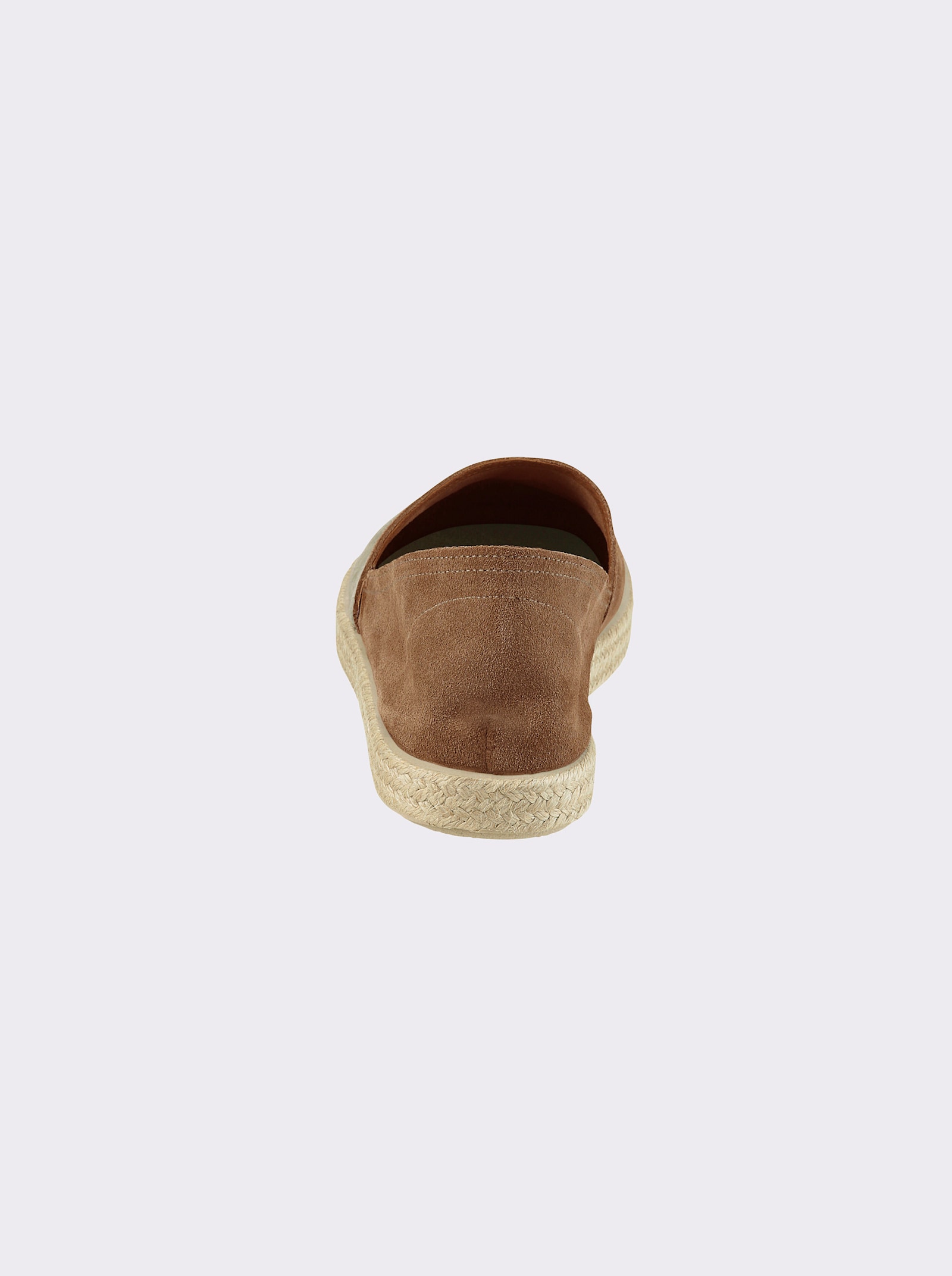 Slipper aus Velours-Leder - cognac