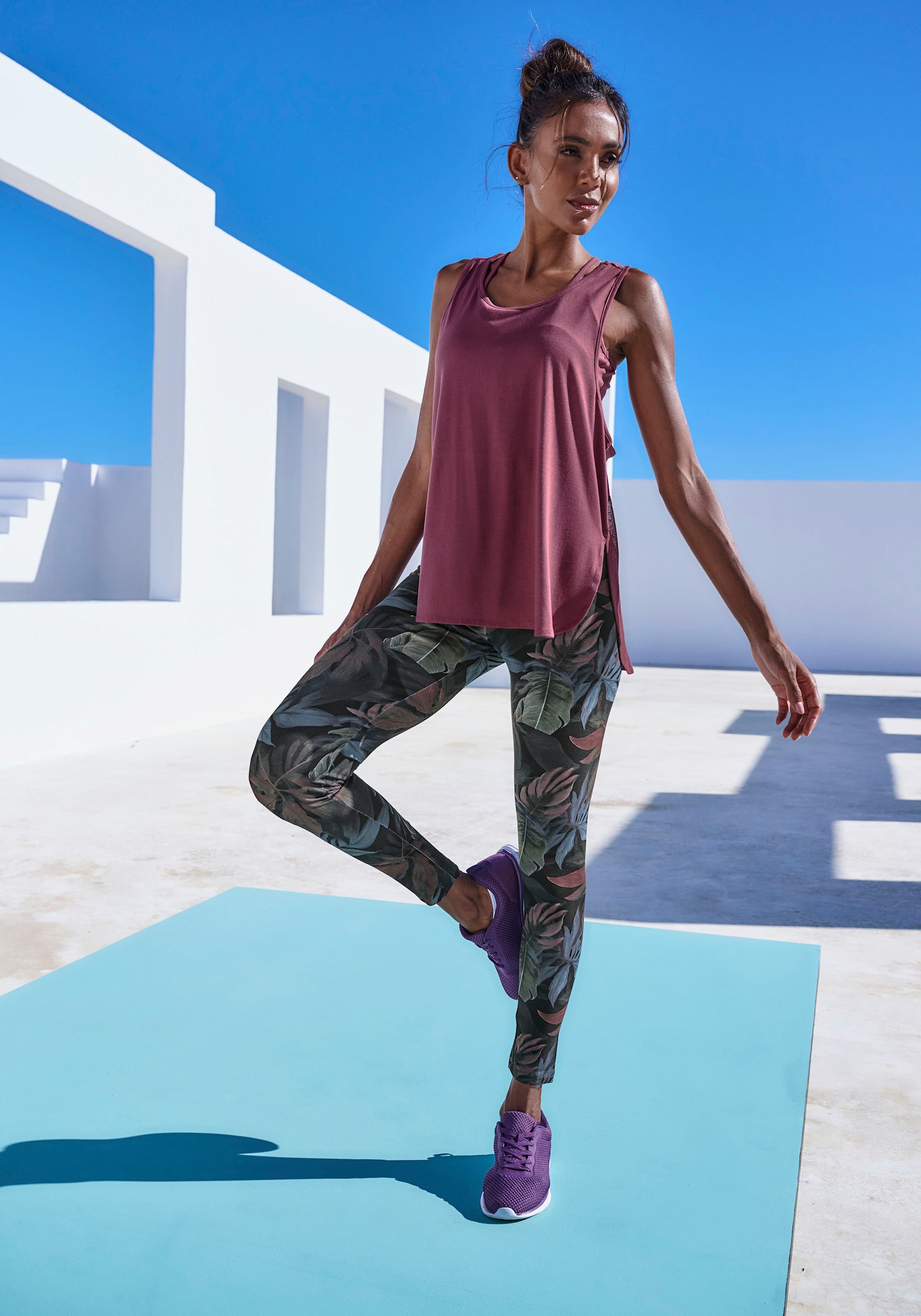 LASCANA ACTIVE Tanktop - donkerrood