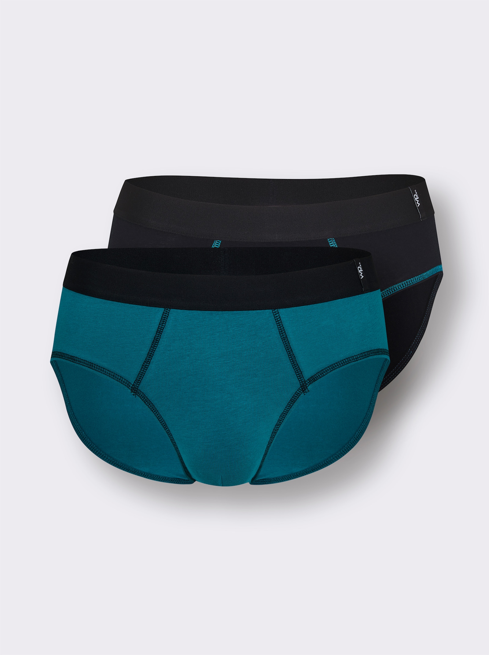 wäschepur men Slip - aquapetrol + schwarz