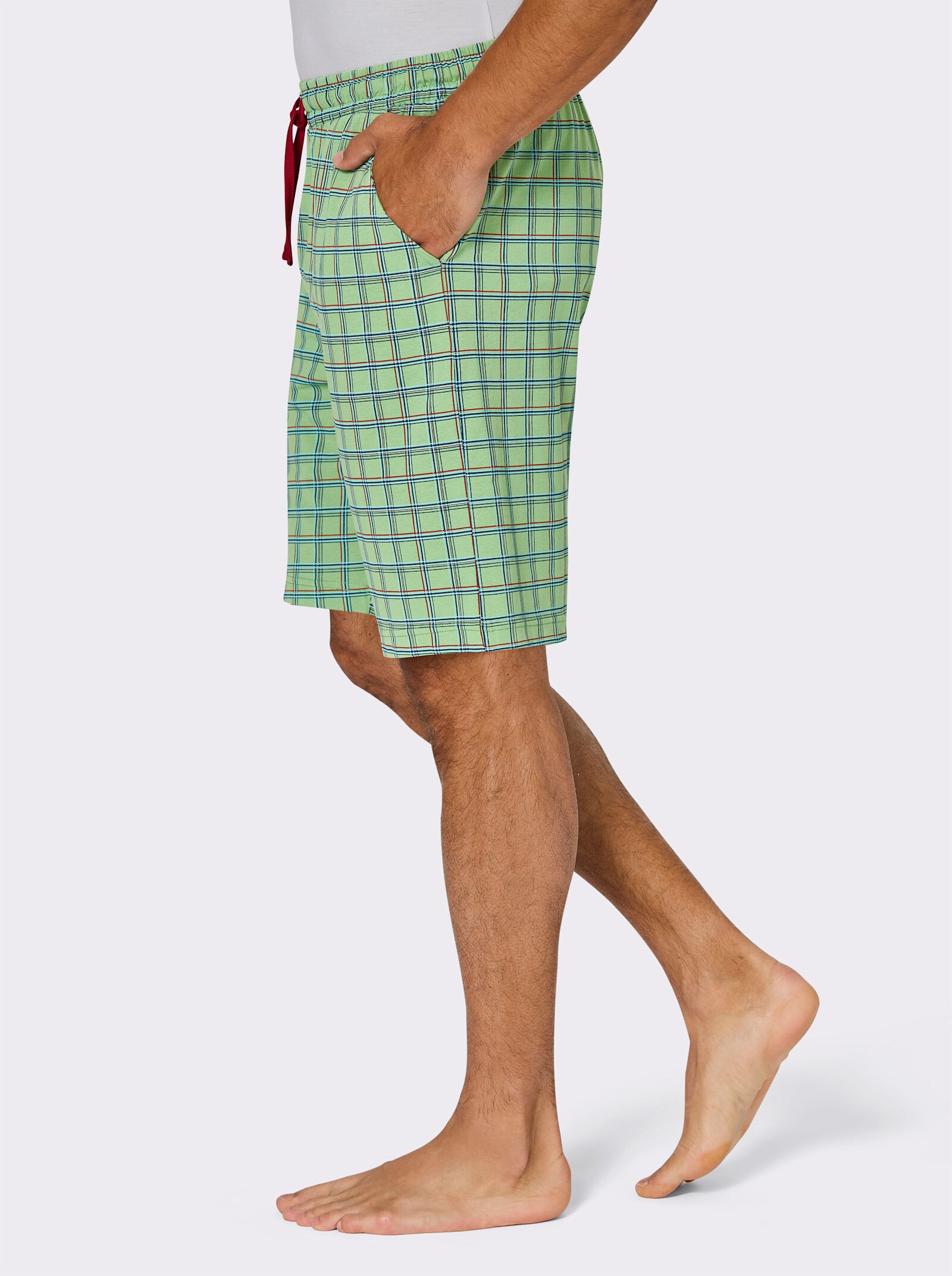 wäschepur men Hose kurz - apfel-kirsche-kariert