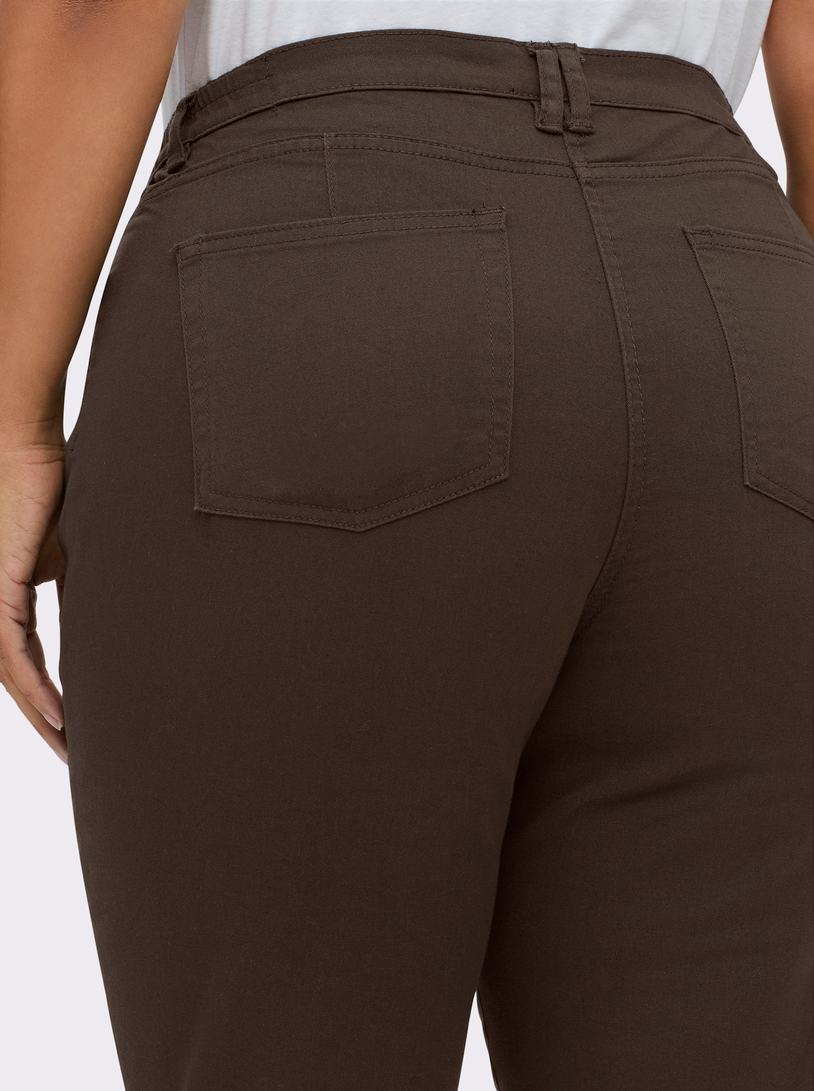 5-Pocket-Jeans mit Stickerei-Motiv - schoko