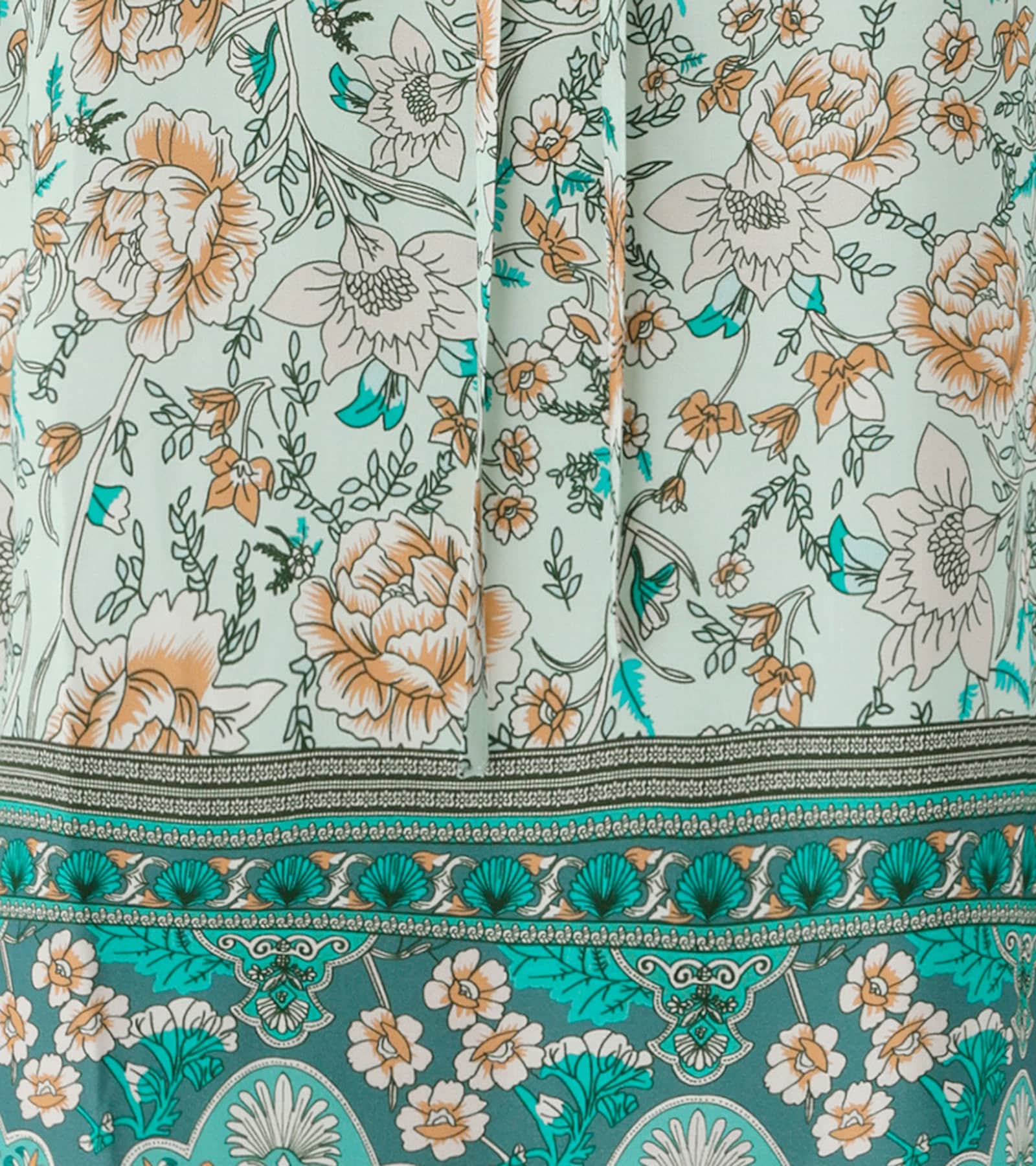 Aniston PLUS Schlupfbluse - türkis-braun-weiß-schwarz