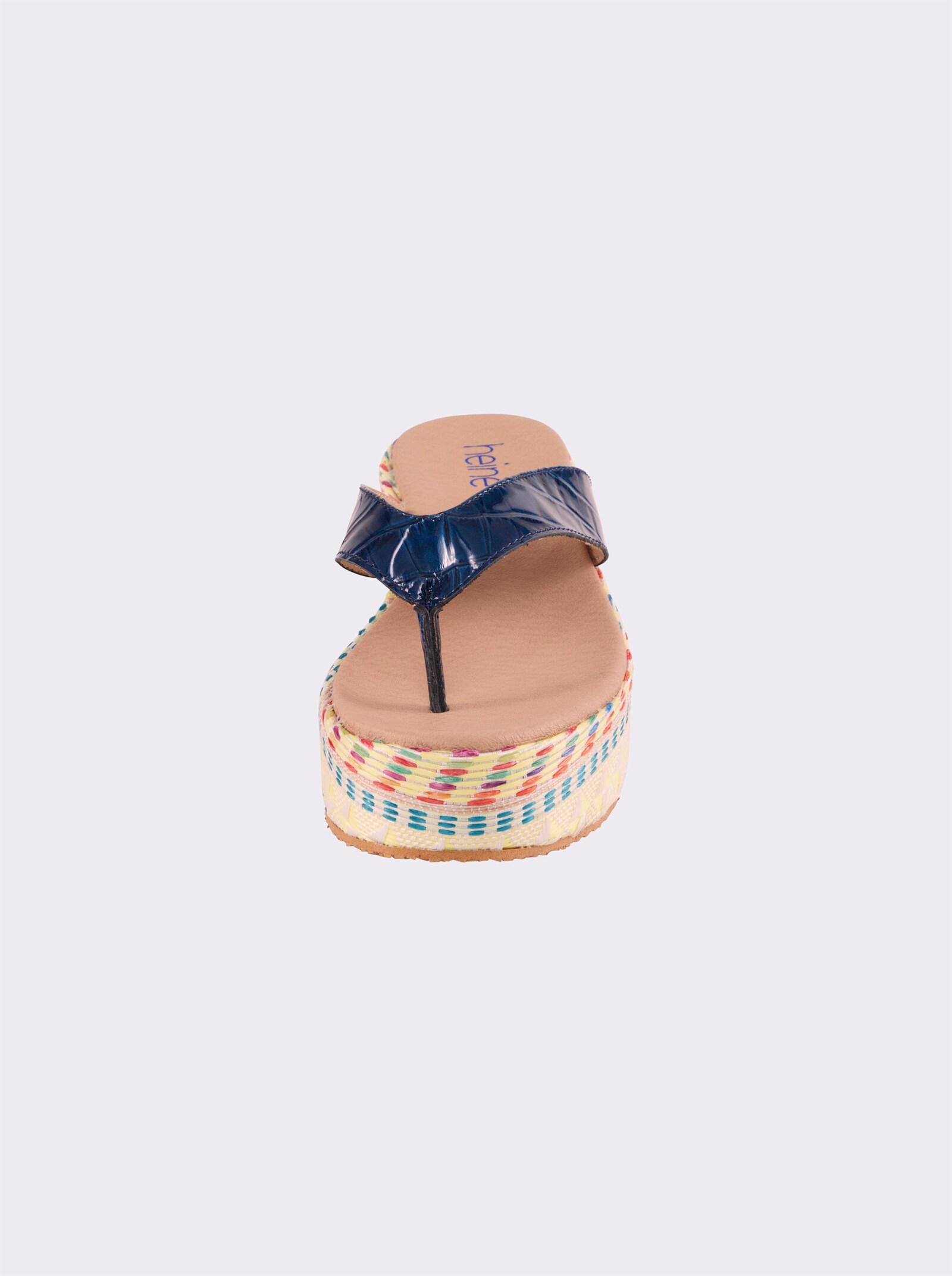 heine Pantolette - blau-beige