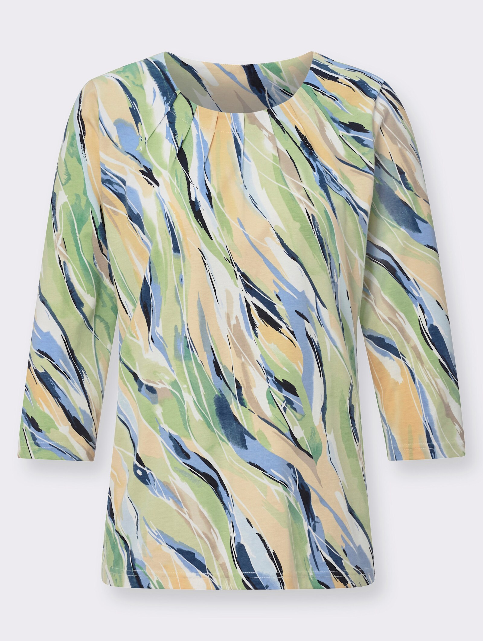 3/4-Arm-Shirt im Grafik-Dessin - pistazie-bedruckt