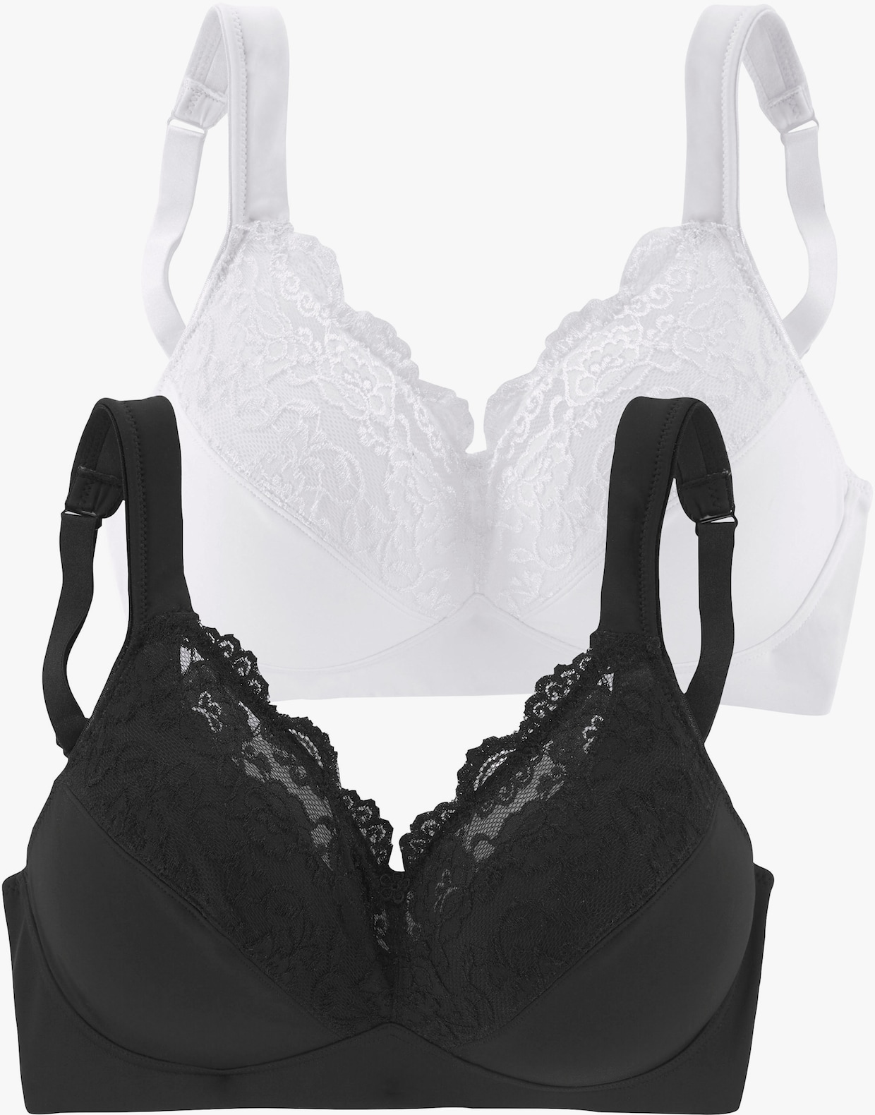 petite fleur Soft-BH - weiß+schwarz