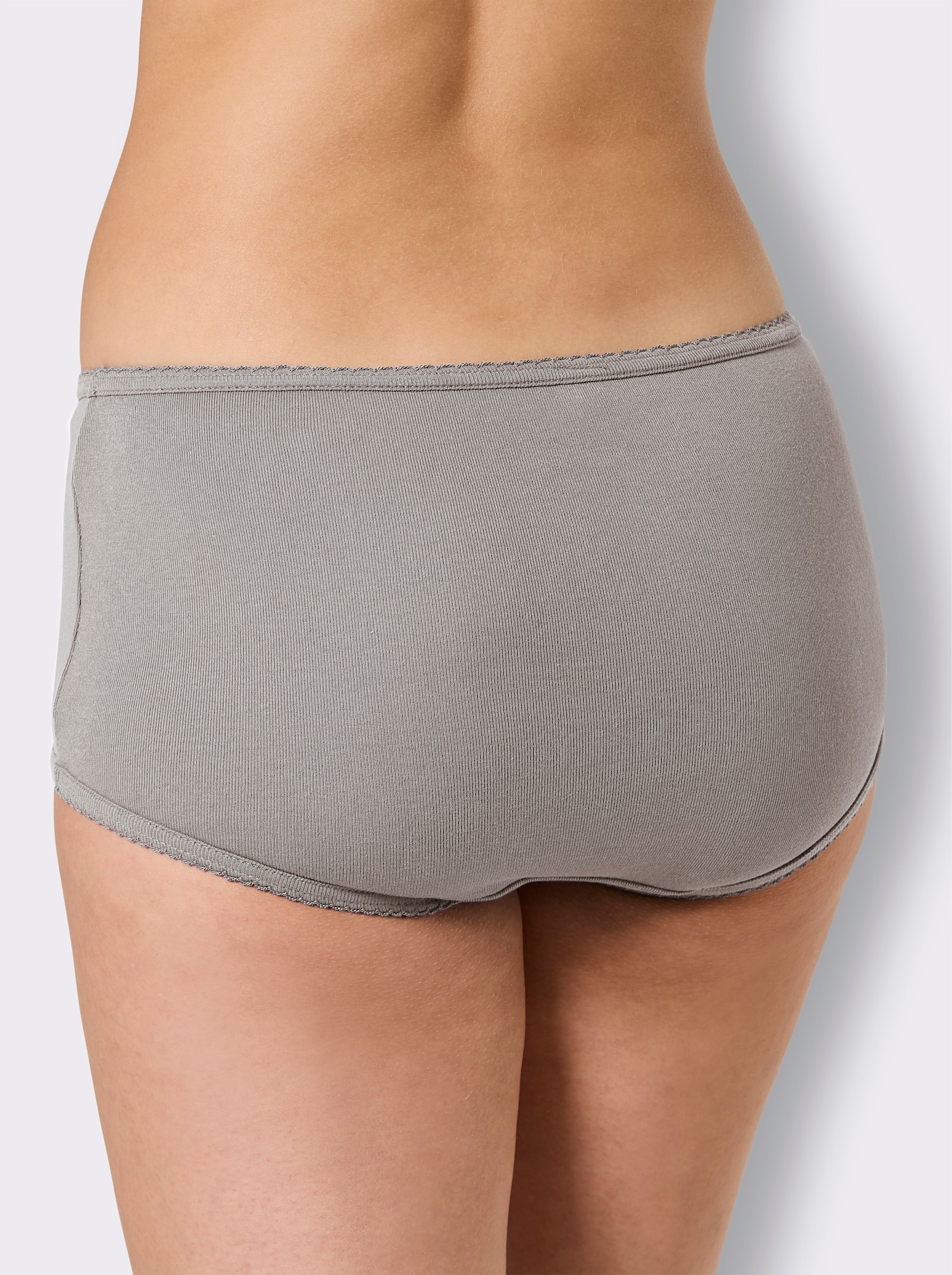 wäschepur Taillenslip - steingrau + sand + bordeaux
