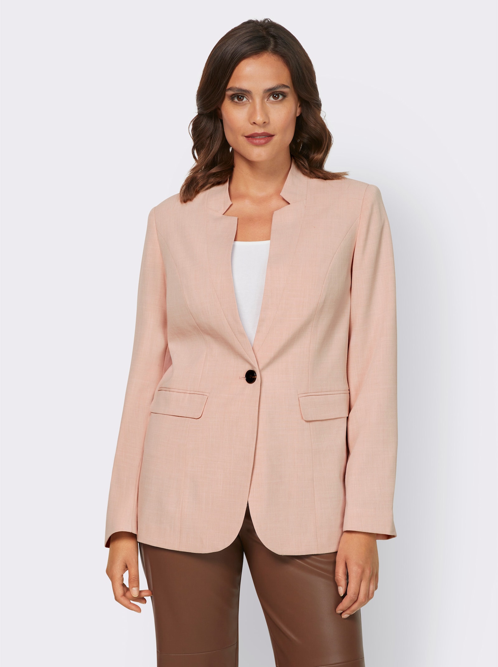 heine Blazer mit Stehkragen - rosé