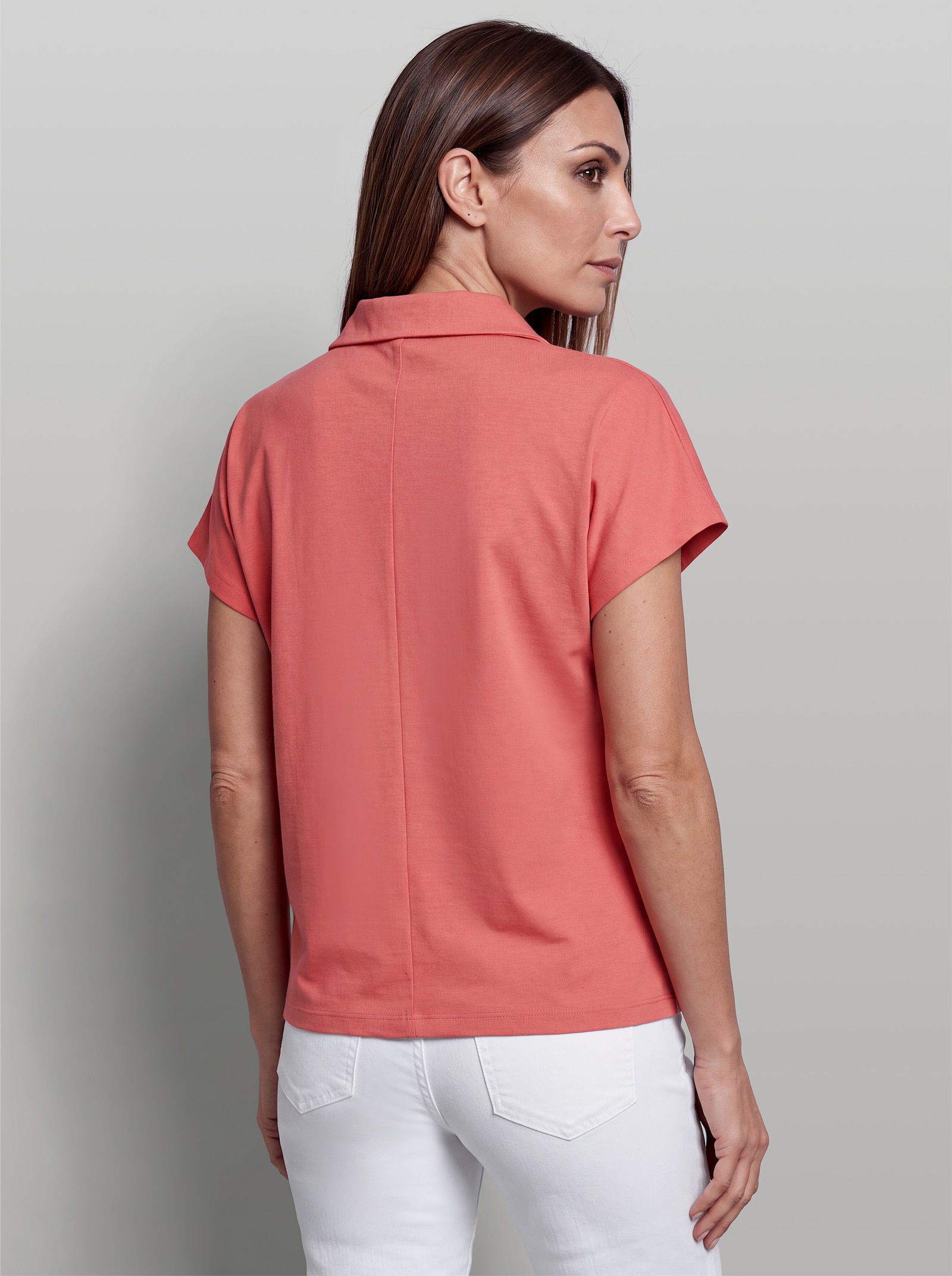 heine Sweatshirt mit Pailletten - koralle