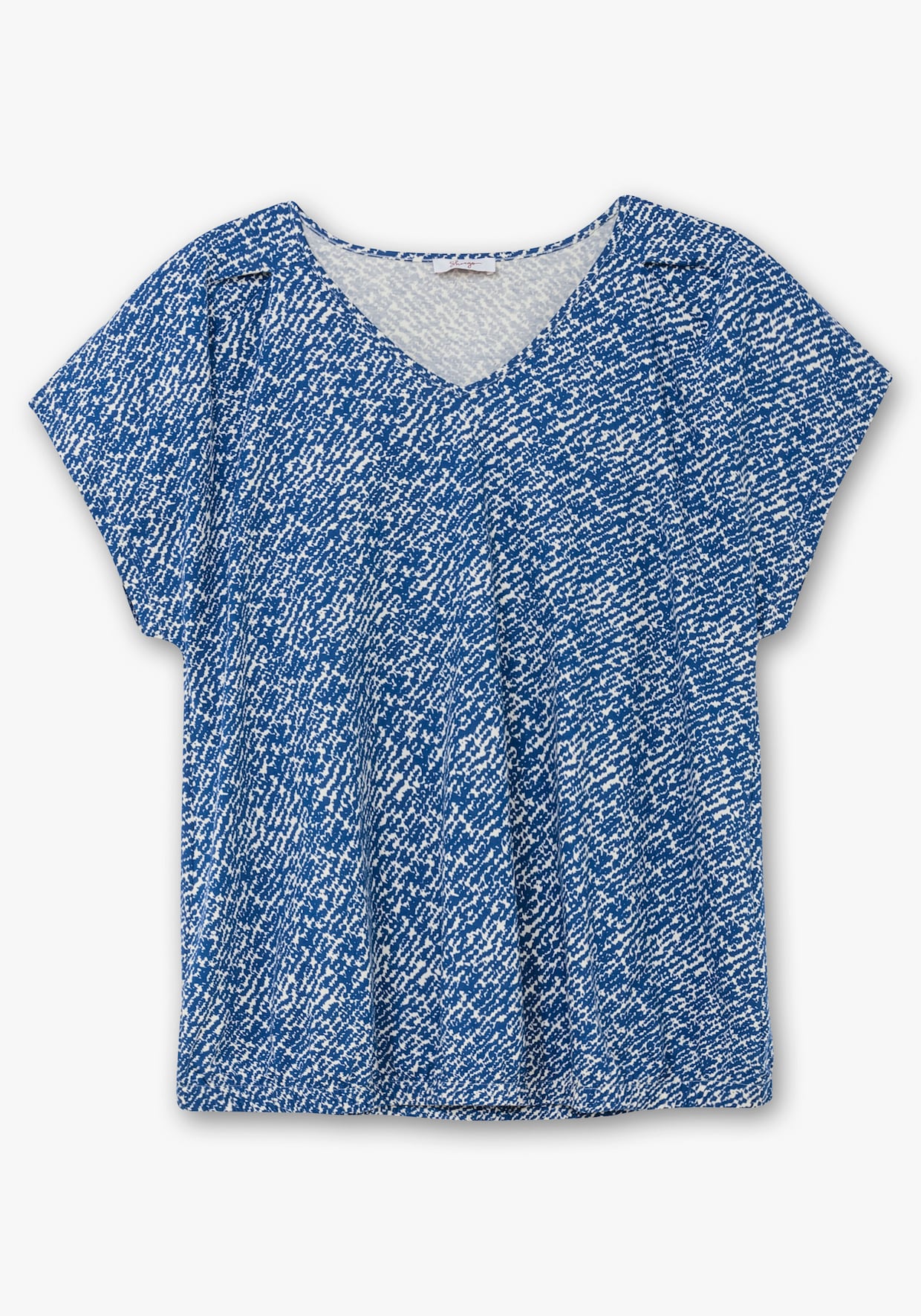 sheego V-Shirt - blaubeere-gemustert