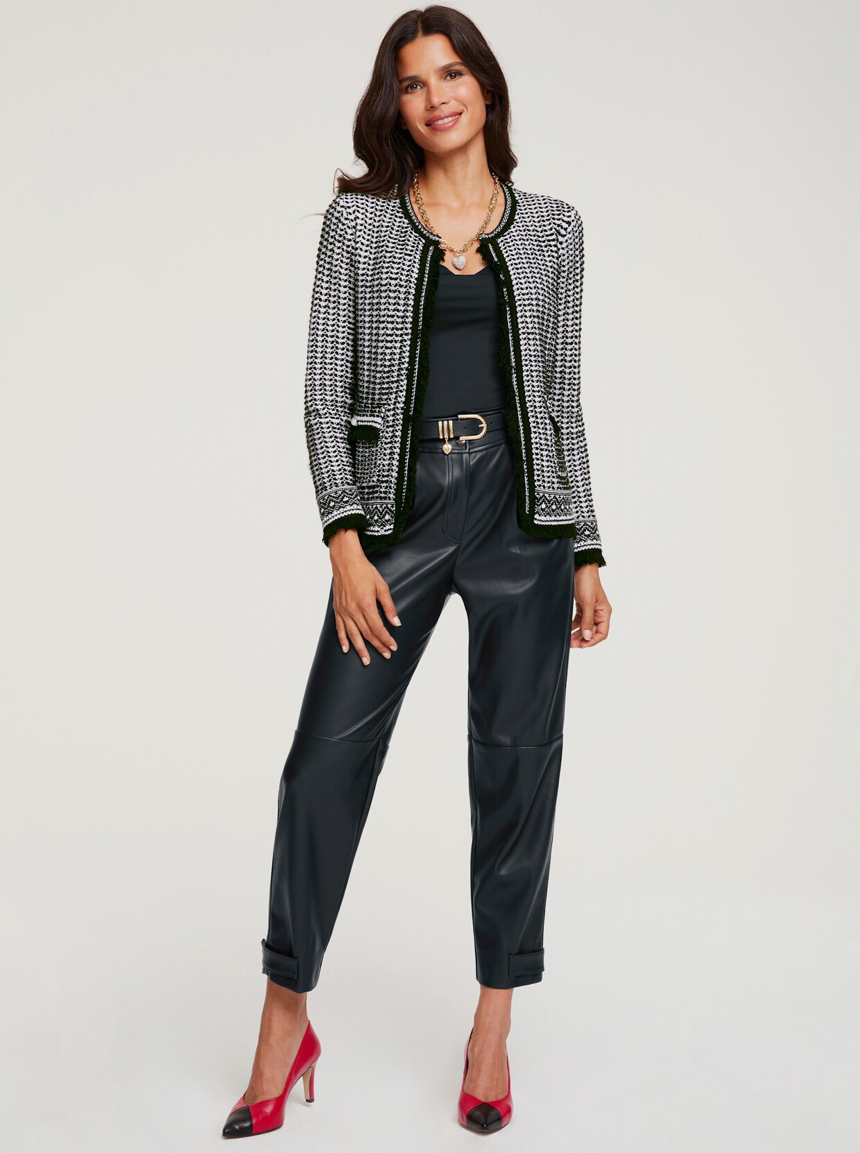 heine Vest - zwart/ecru