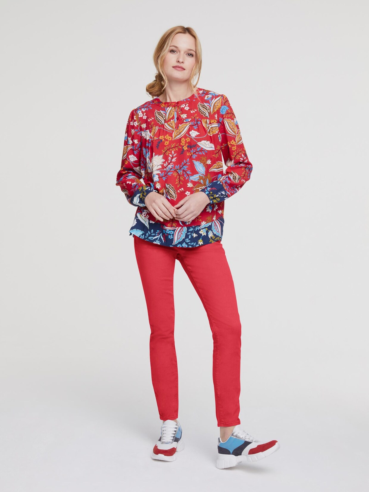 Linea Tesini Druckbluse - bunt