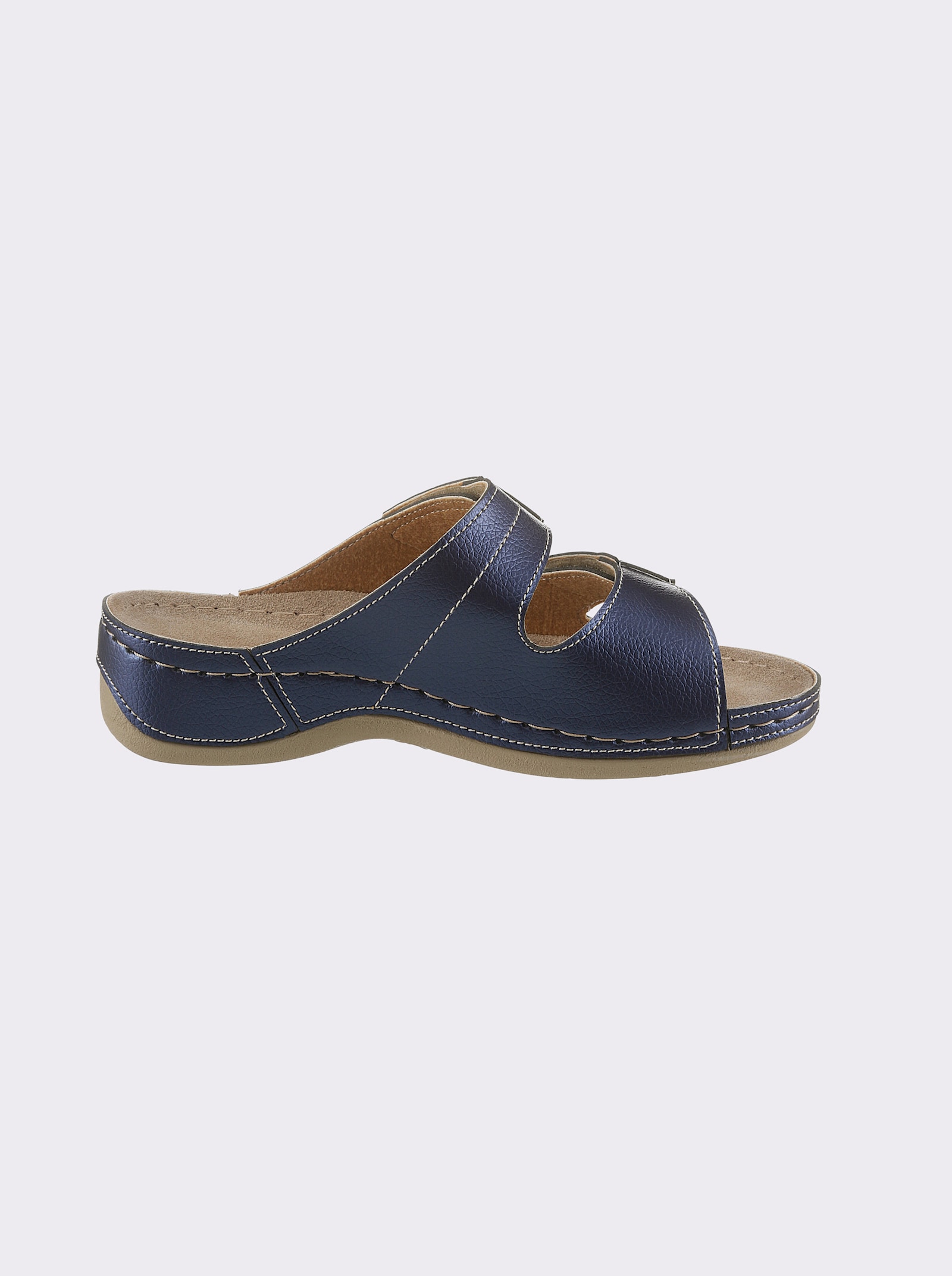 airsoft comfort+ Pantolette mit Antishock-System - marine-metallicfarben